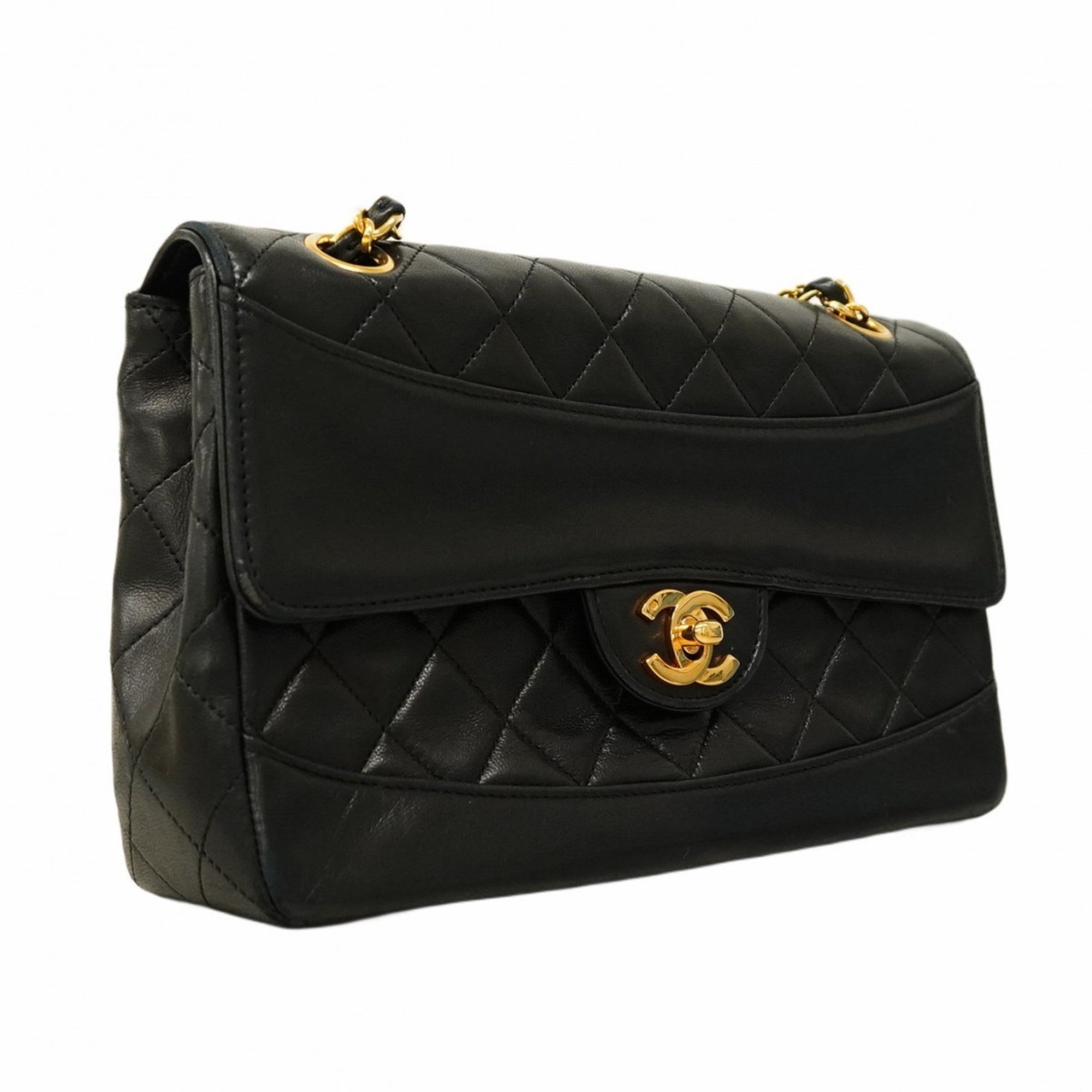 Vintage CC Chain Flap Bag Quilted Lambskin Medium