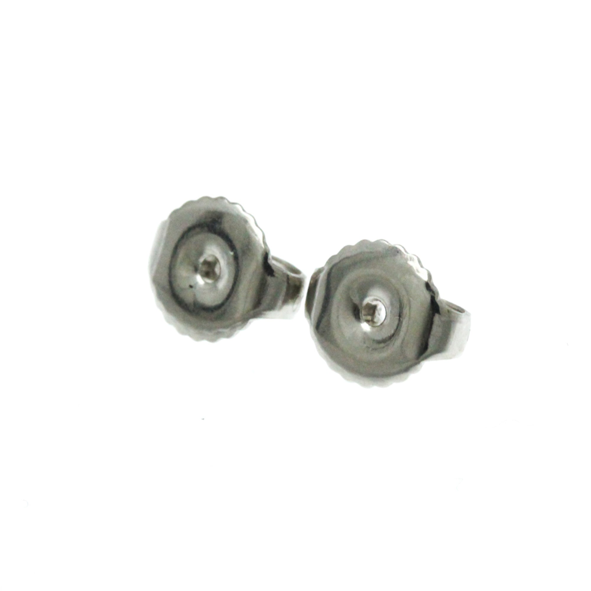 Open Heart Earrings Sterling Silver and Platinum 10.5mm Platinum