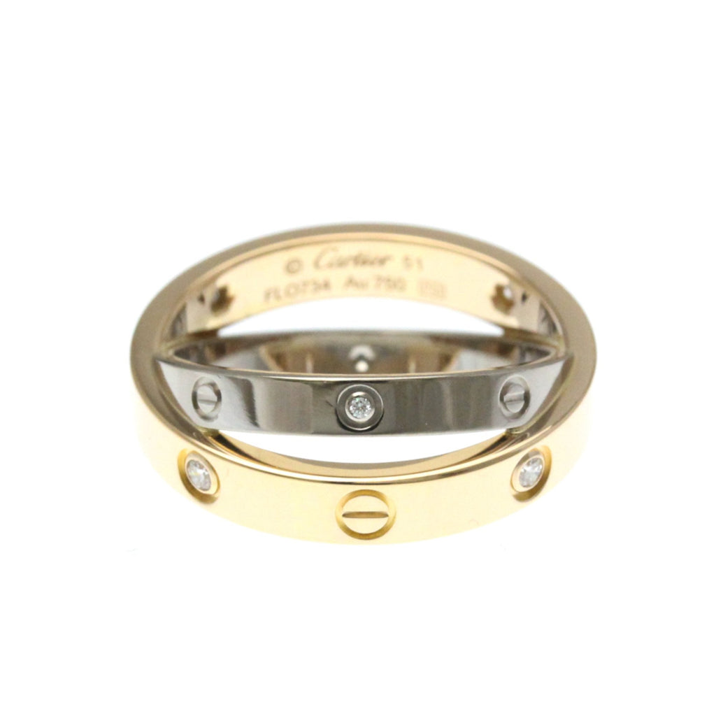 Ring 18K Rose Gold and 18K White Gold With Diamond