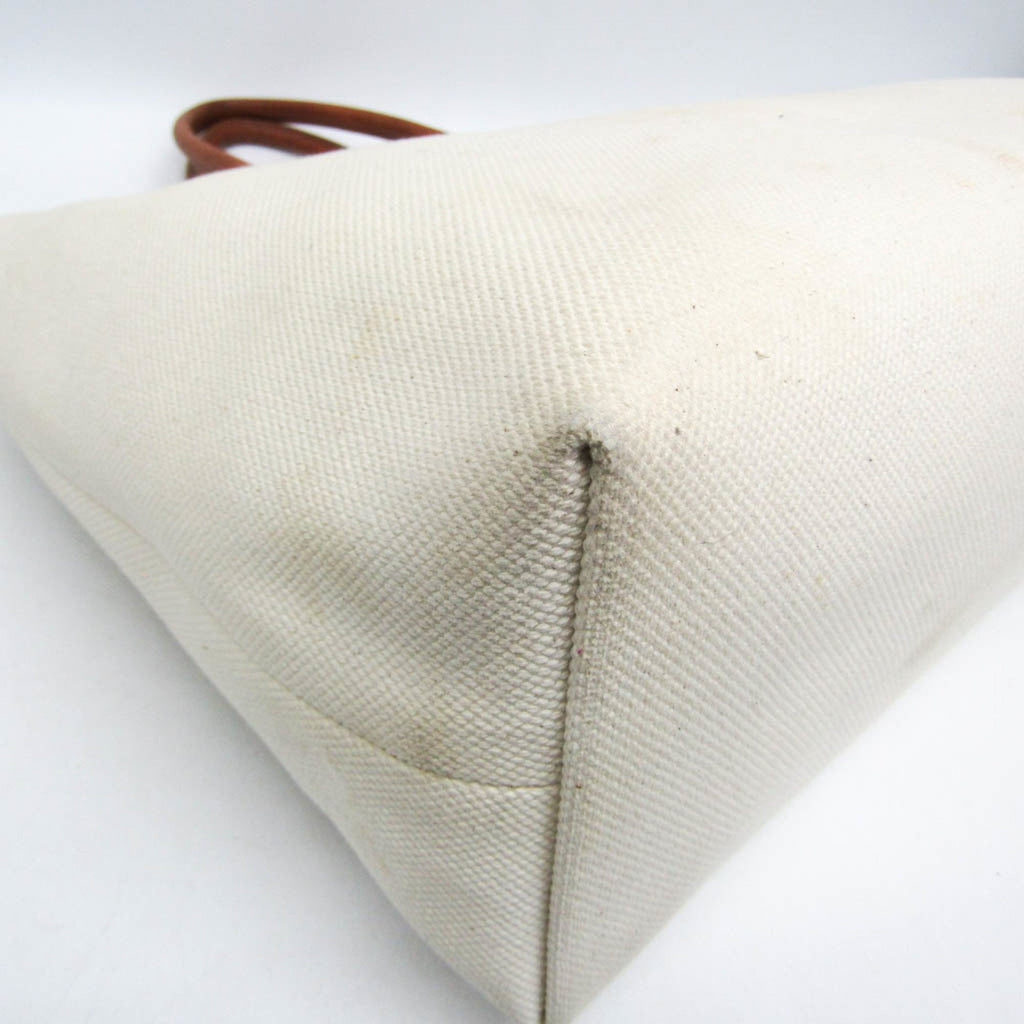 Horizontal Cabas Tote Canvas with Leather