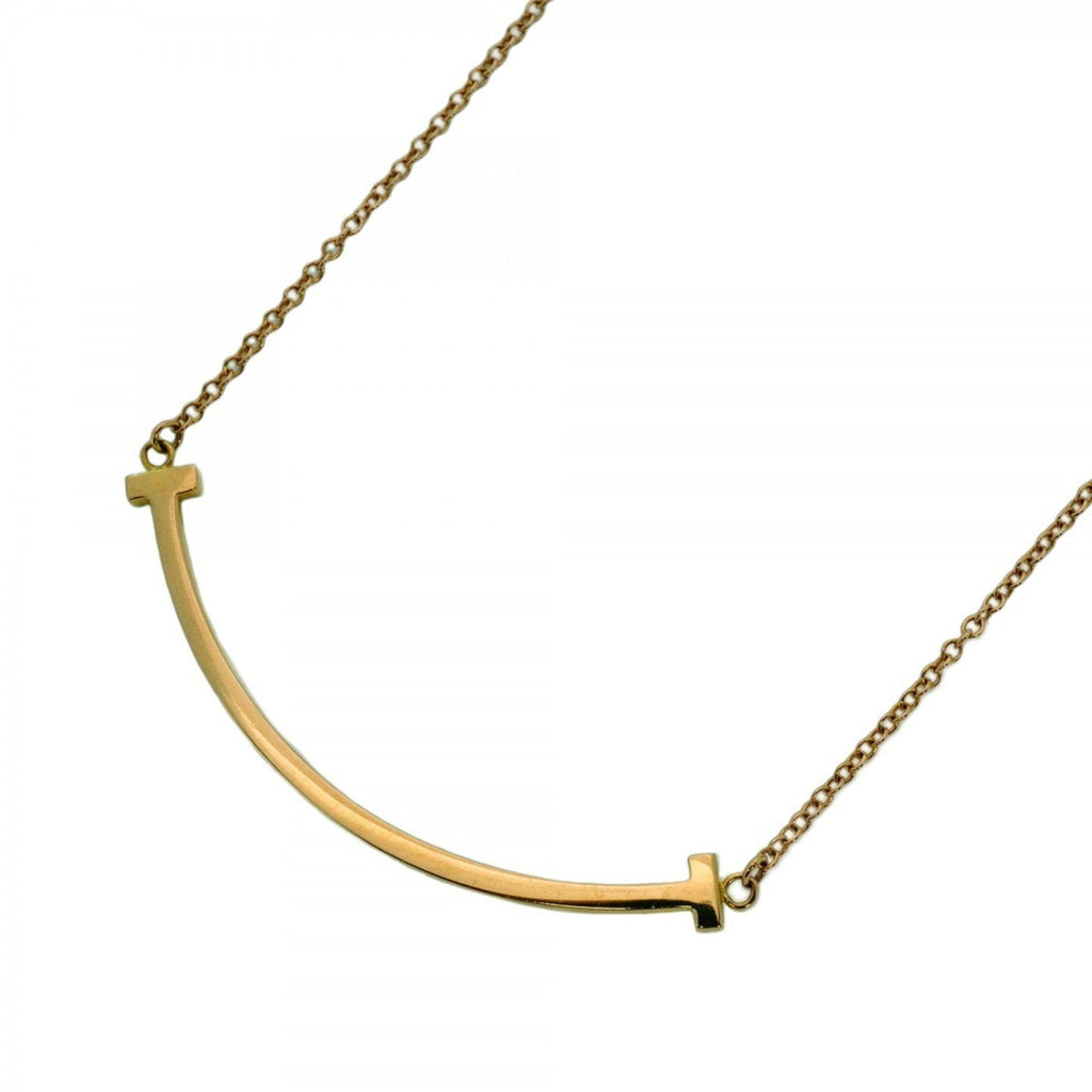 T Smile Pendant Necklace 18K Rose Gold