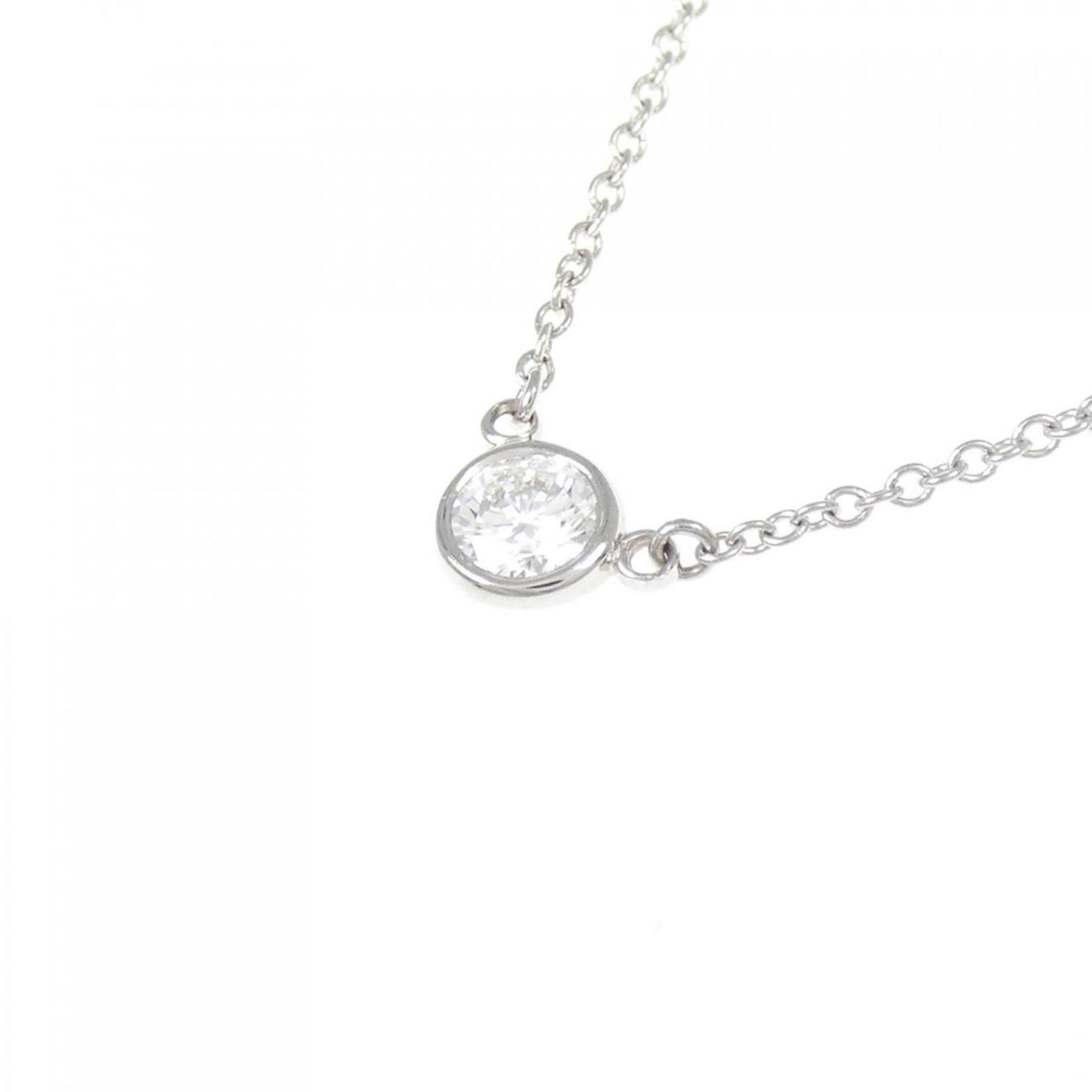 Elsa Peretti Diamonds By The Yard Pendant Necklace Platinum and Diamond 0.20-0.29CT