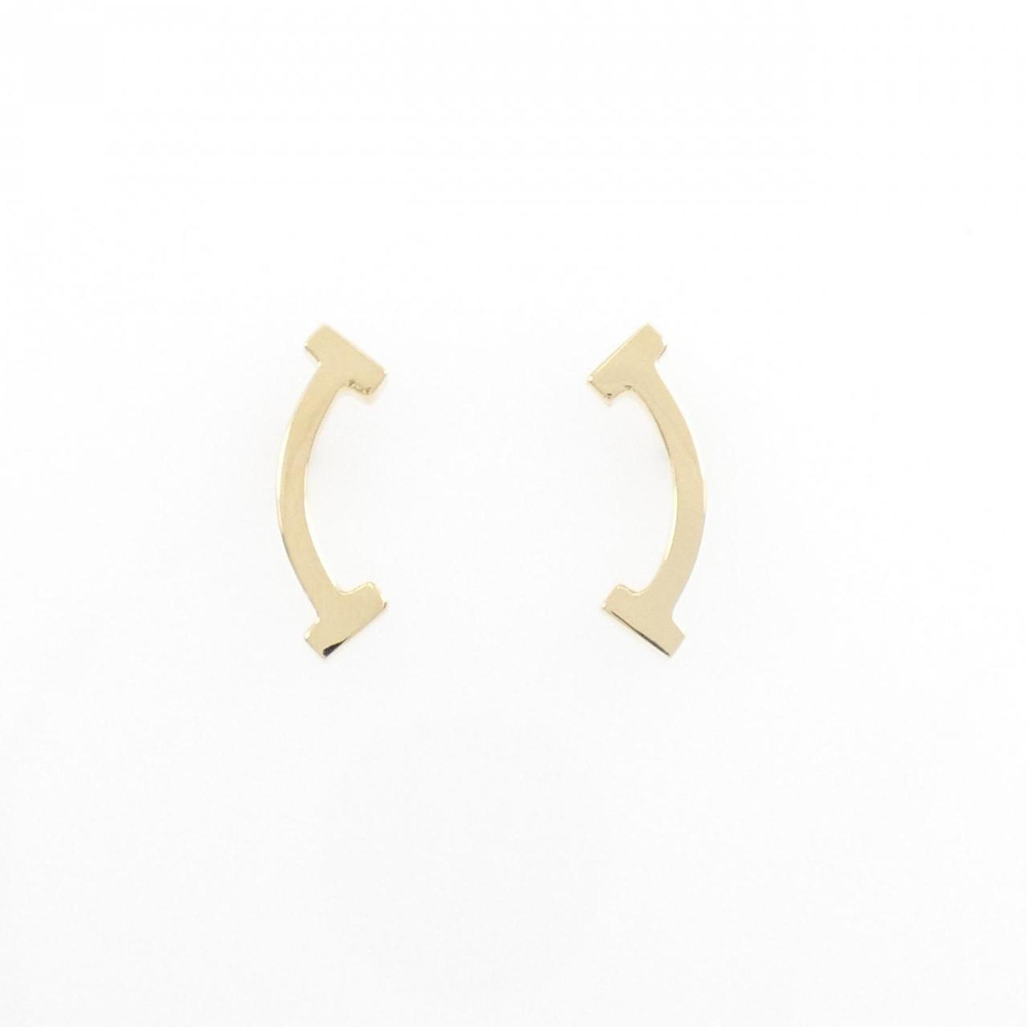 T Smile Pendant Necklace 18K Yellow Gold Earrings 18K Yellow Gold