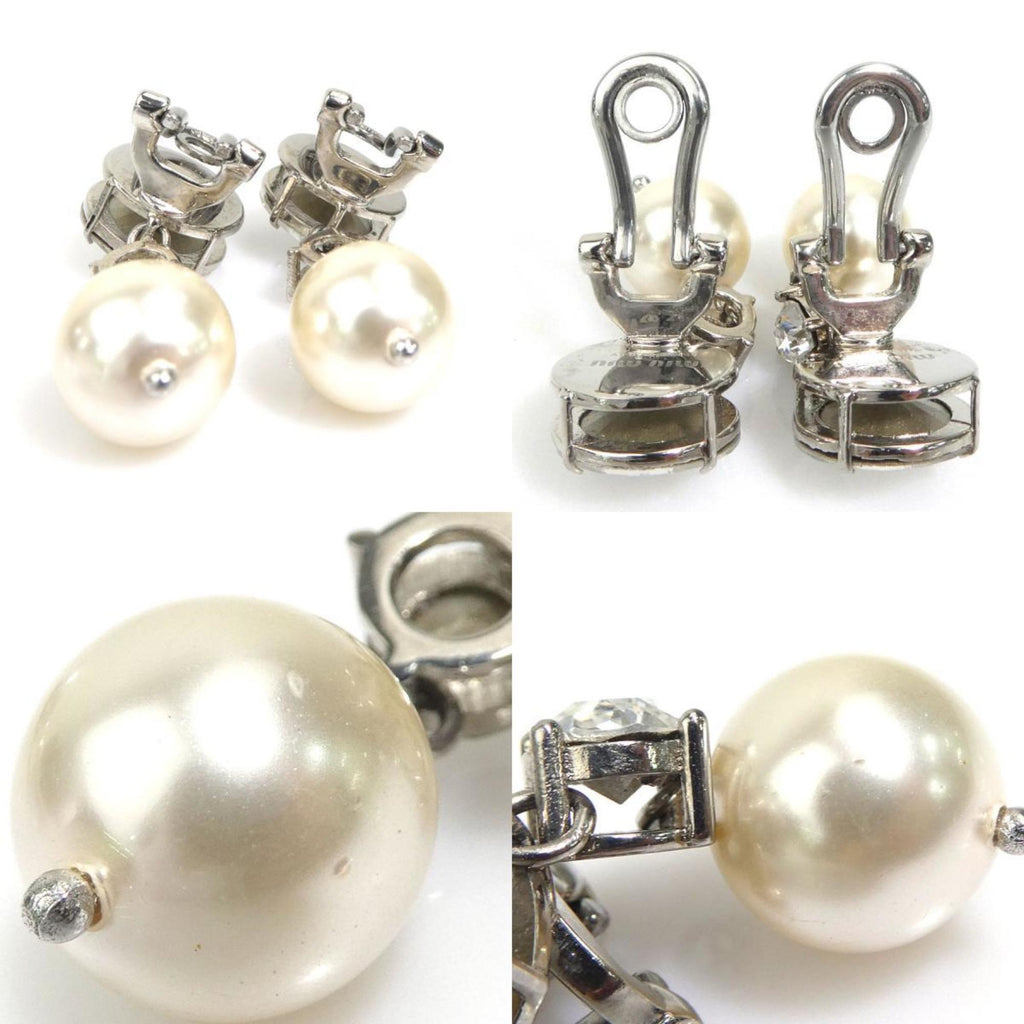 Earrings Pearl Silver-Tone Metal