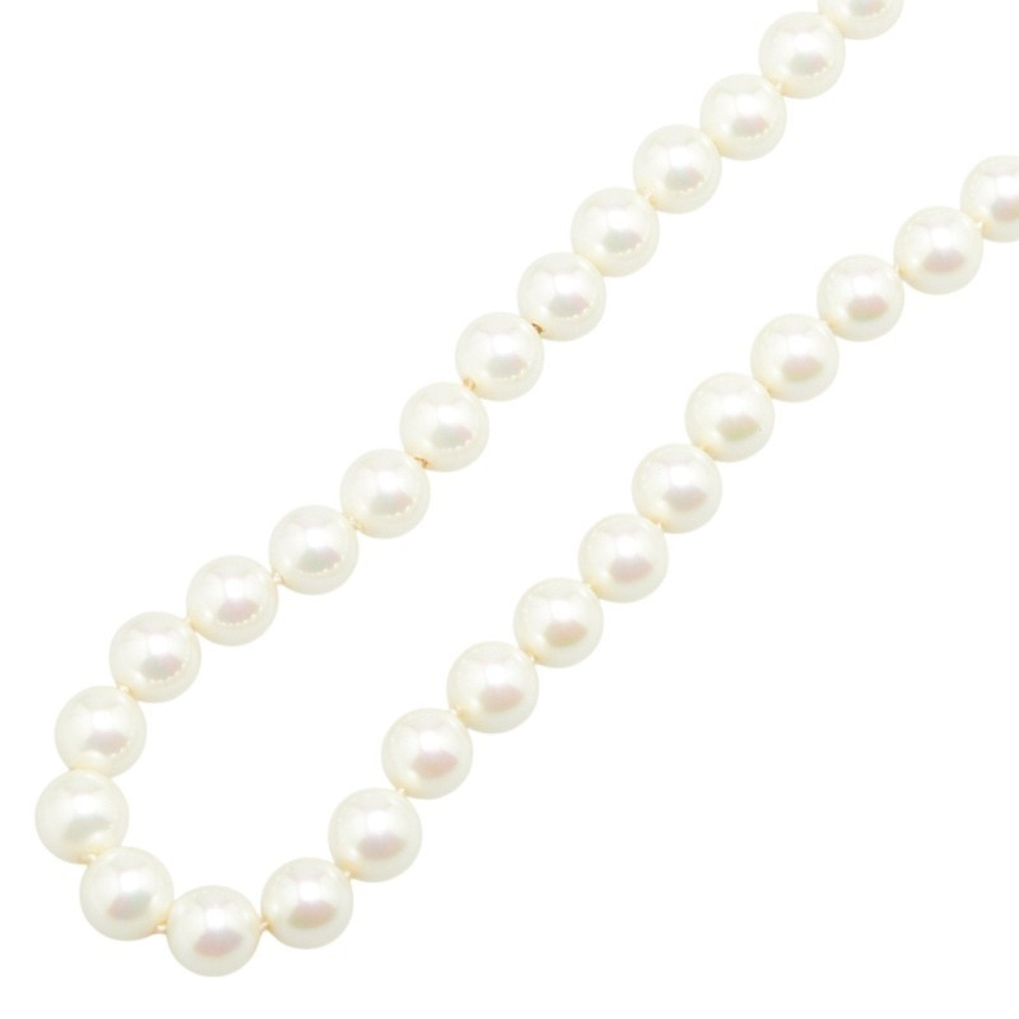 Pendant Necklace Gold With Pearl and Rhinestone