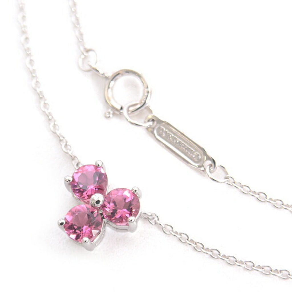 Pendant Necklace 18K White Gold with Tourmaline