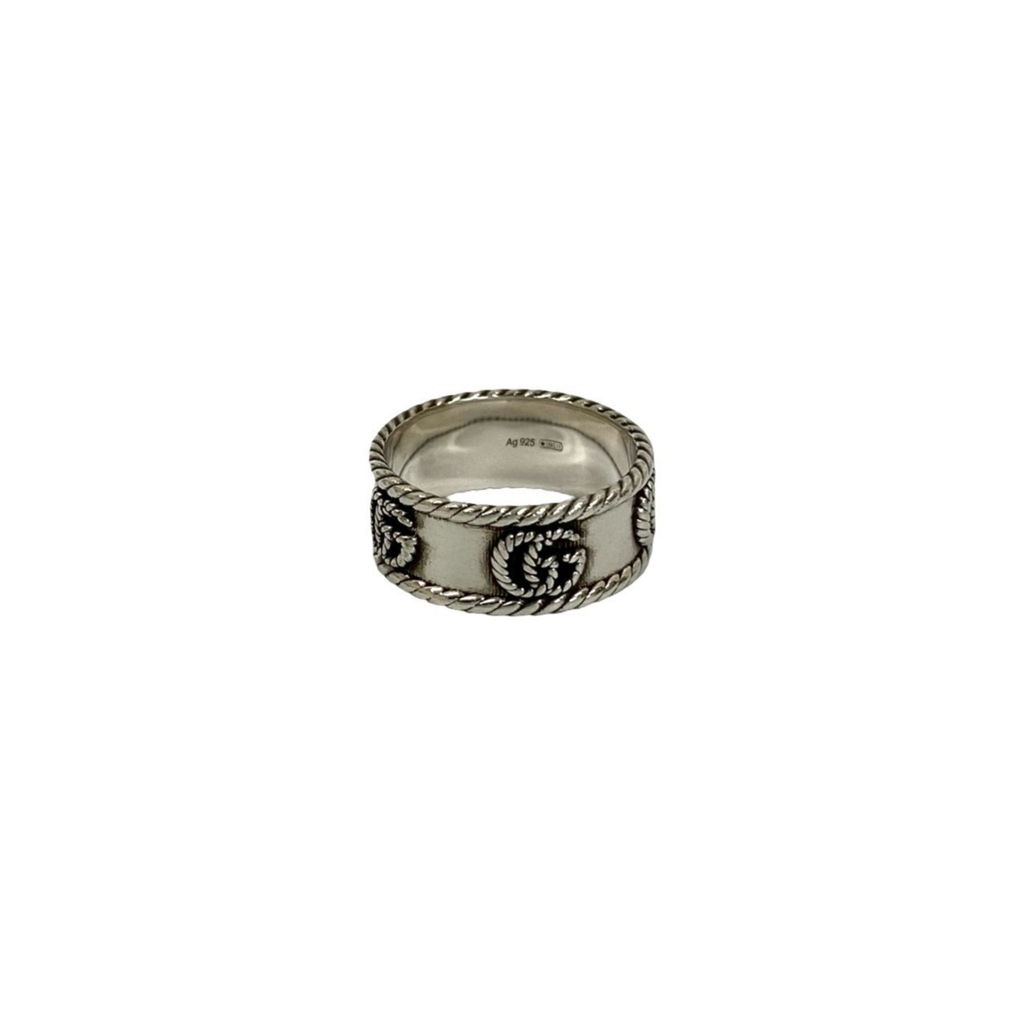 Double G Motif Ring Sterling Silver