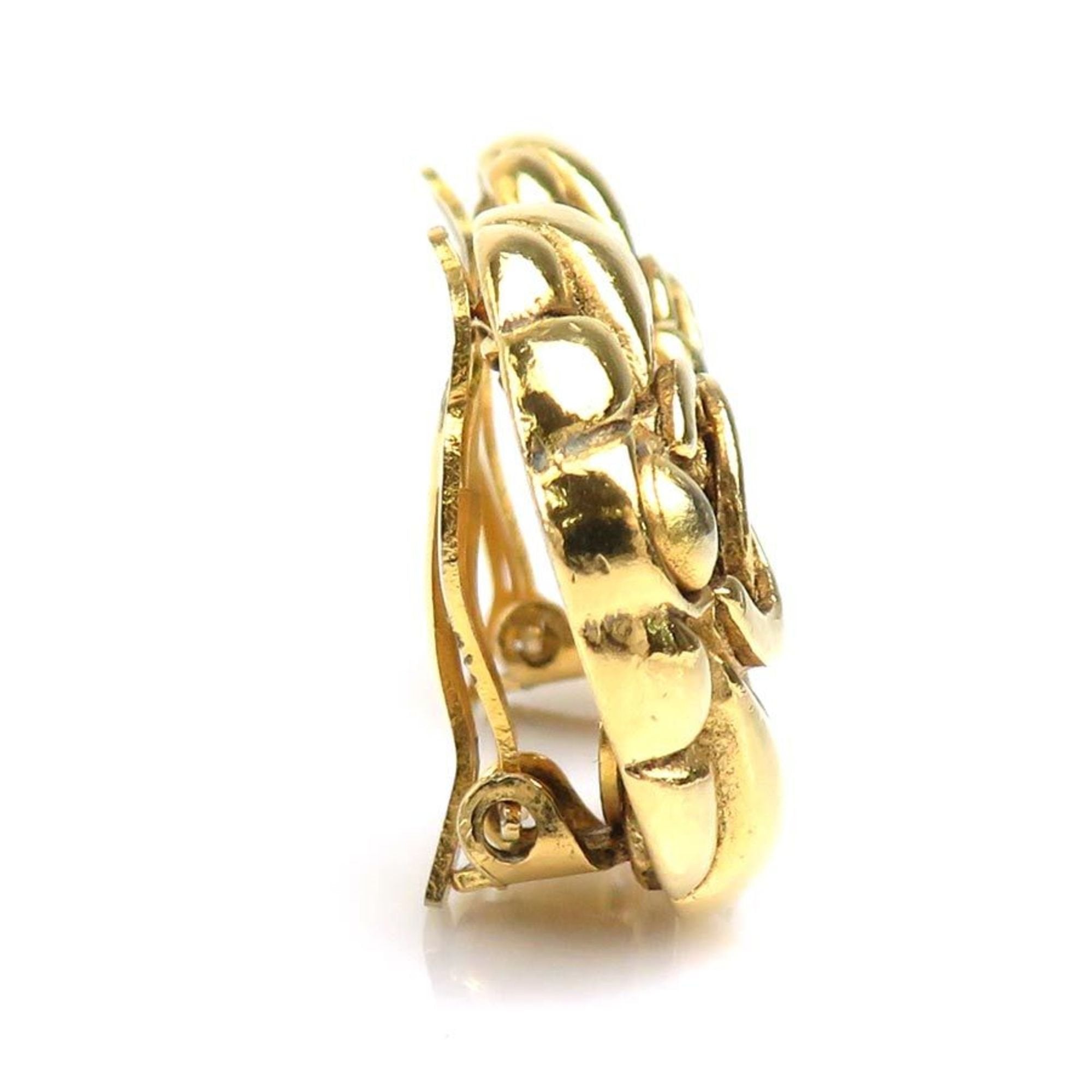 CC Logo Clip-On Earrings Gold-Tone Metal Gold-Tone Metal