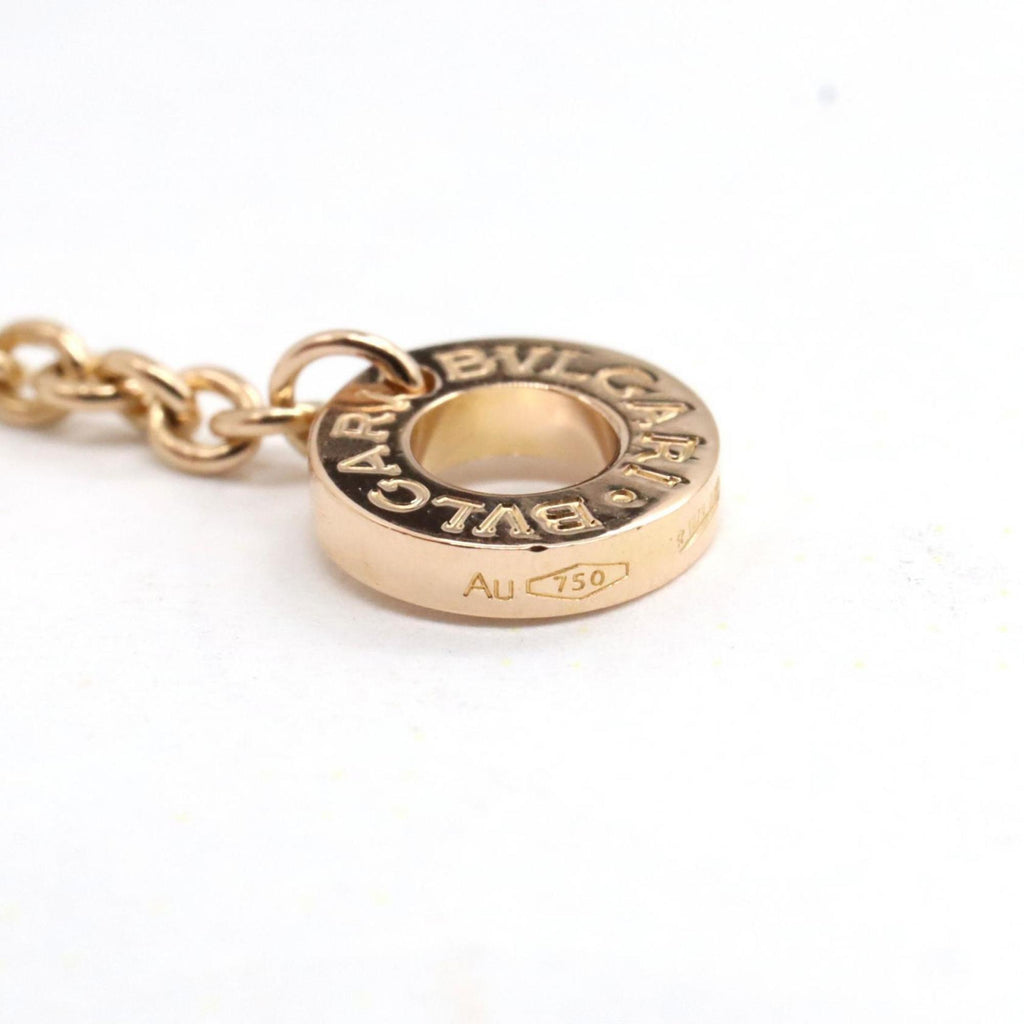 B Pendant Necklace 18K Rose Gold and 18K White Gold
