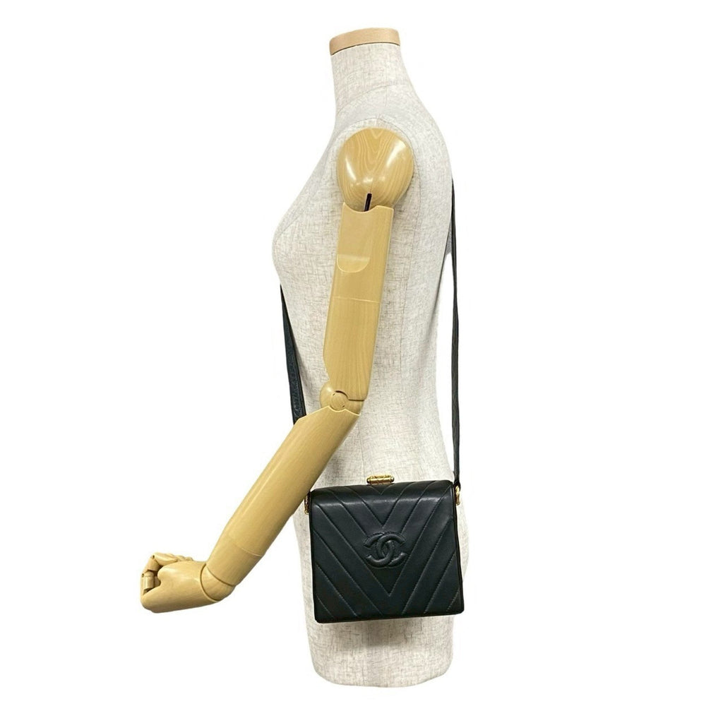 Vintage Envelope Flap Bag Chevron Lambskin Mini