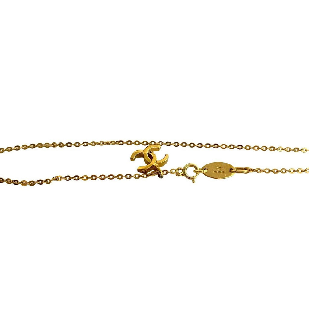 CC Logo Pendant Necklace Metal