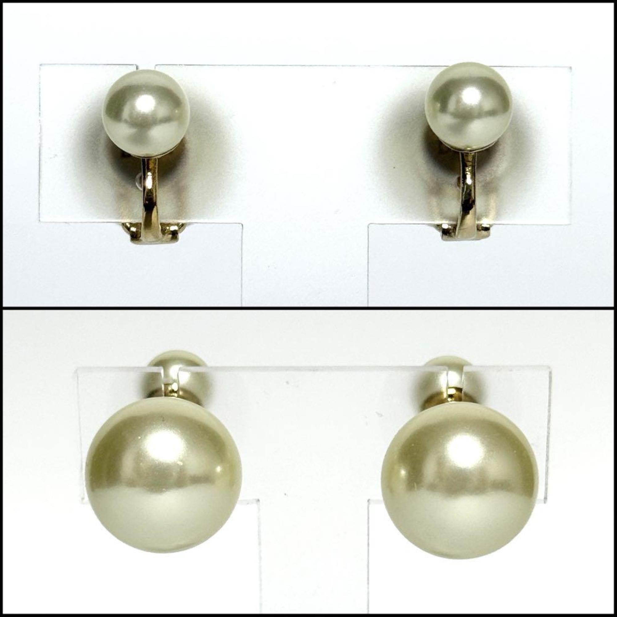 Tribal Clip-On Earrings Artificial Pearl and Metal