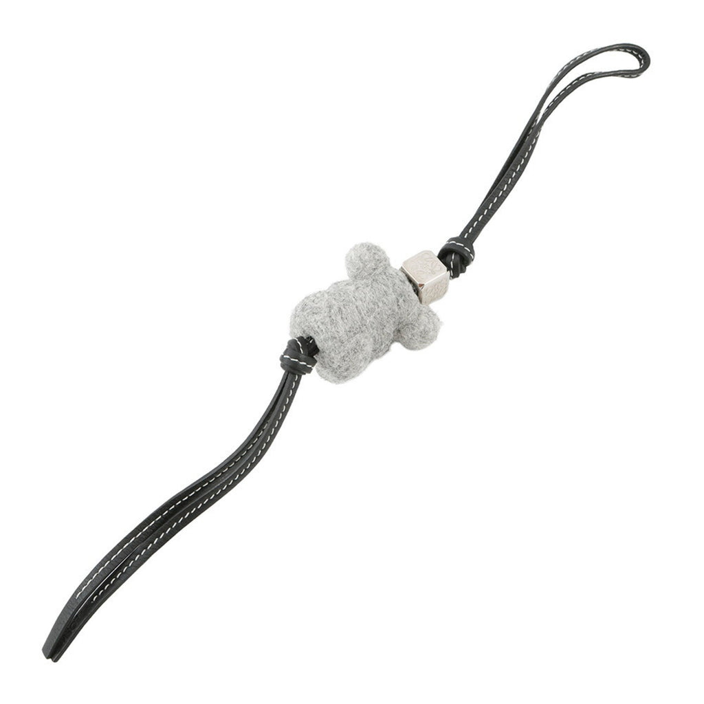 Charm Leather Black and Gray Handbag Charm