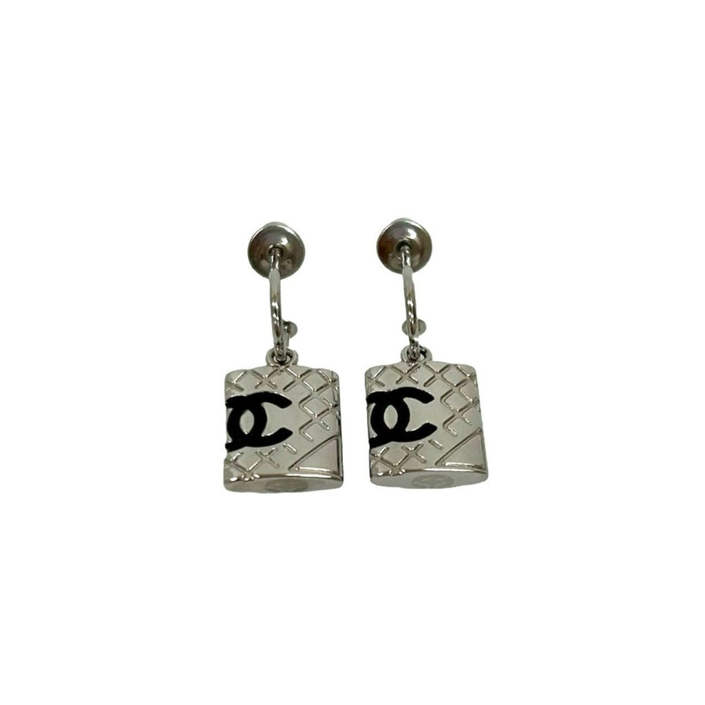 CC Logo Earrings Silver-Tone Metal Silver-Tone Metal