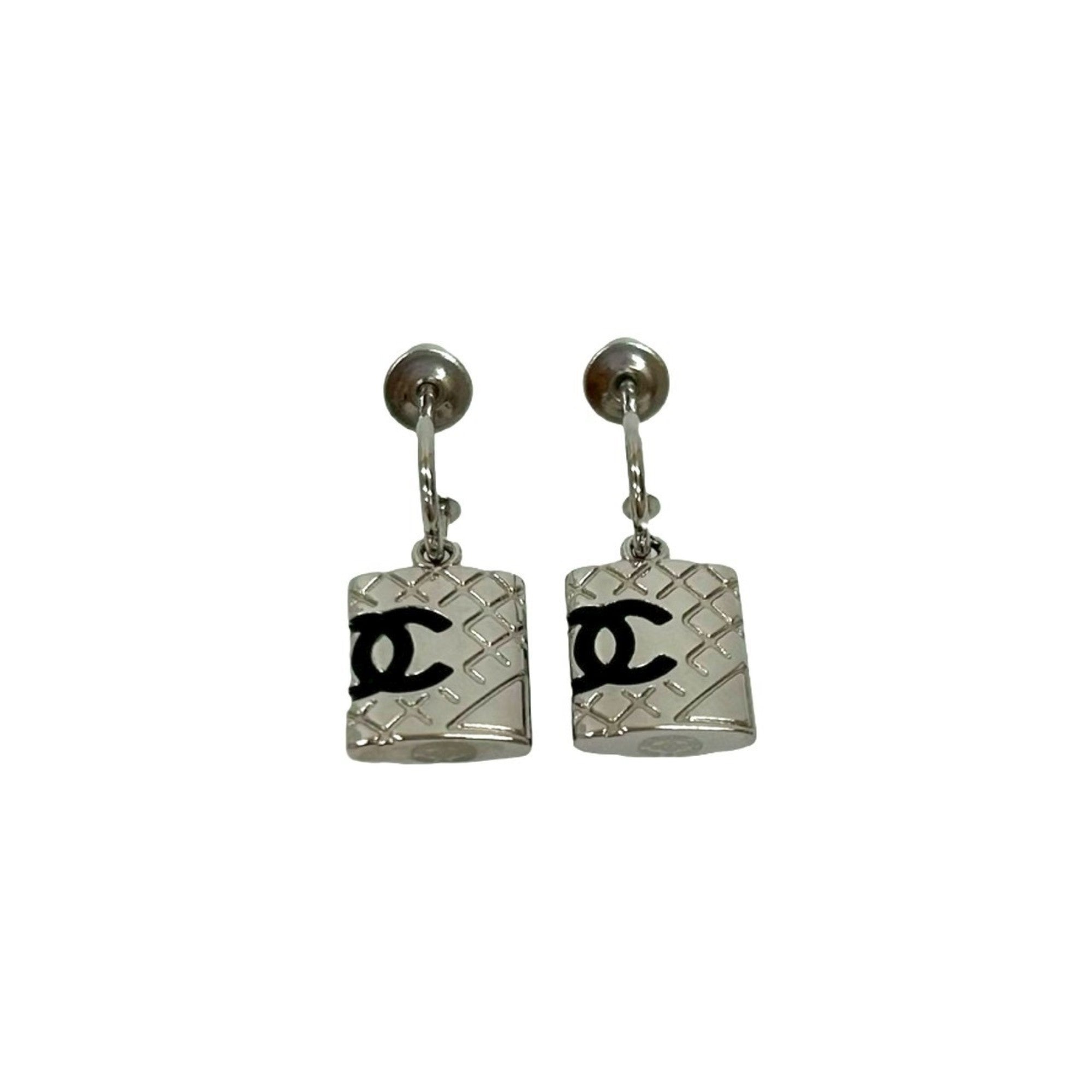 CC Logo Earrings Silver-Tone Metal Silver-Tone Metal