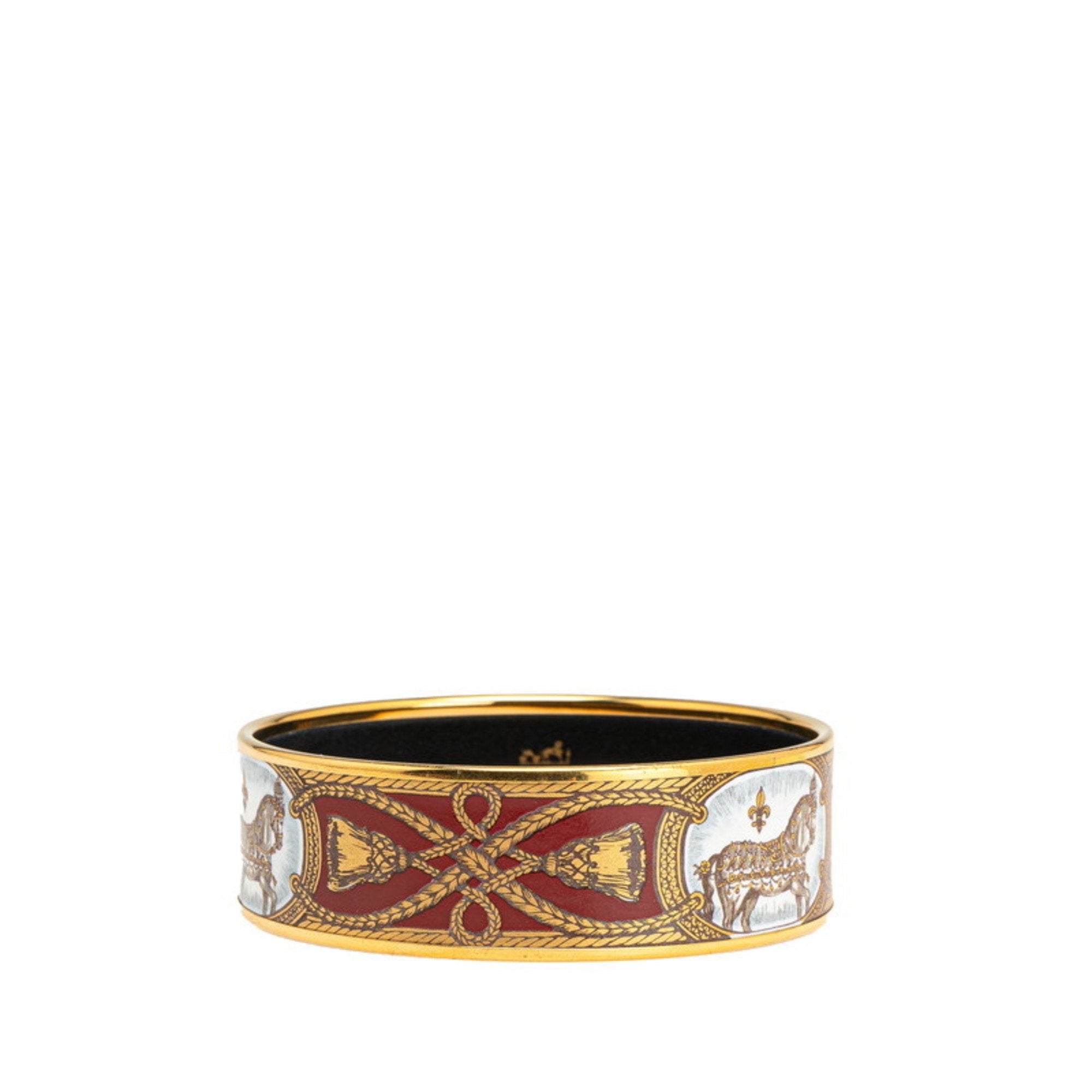 Enamel Horse Tassel Motif Bracelet Gold