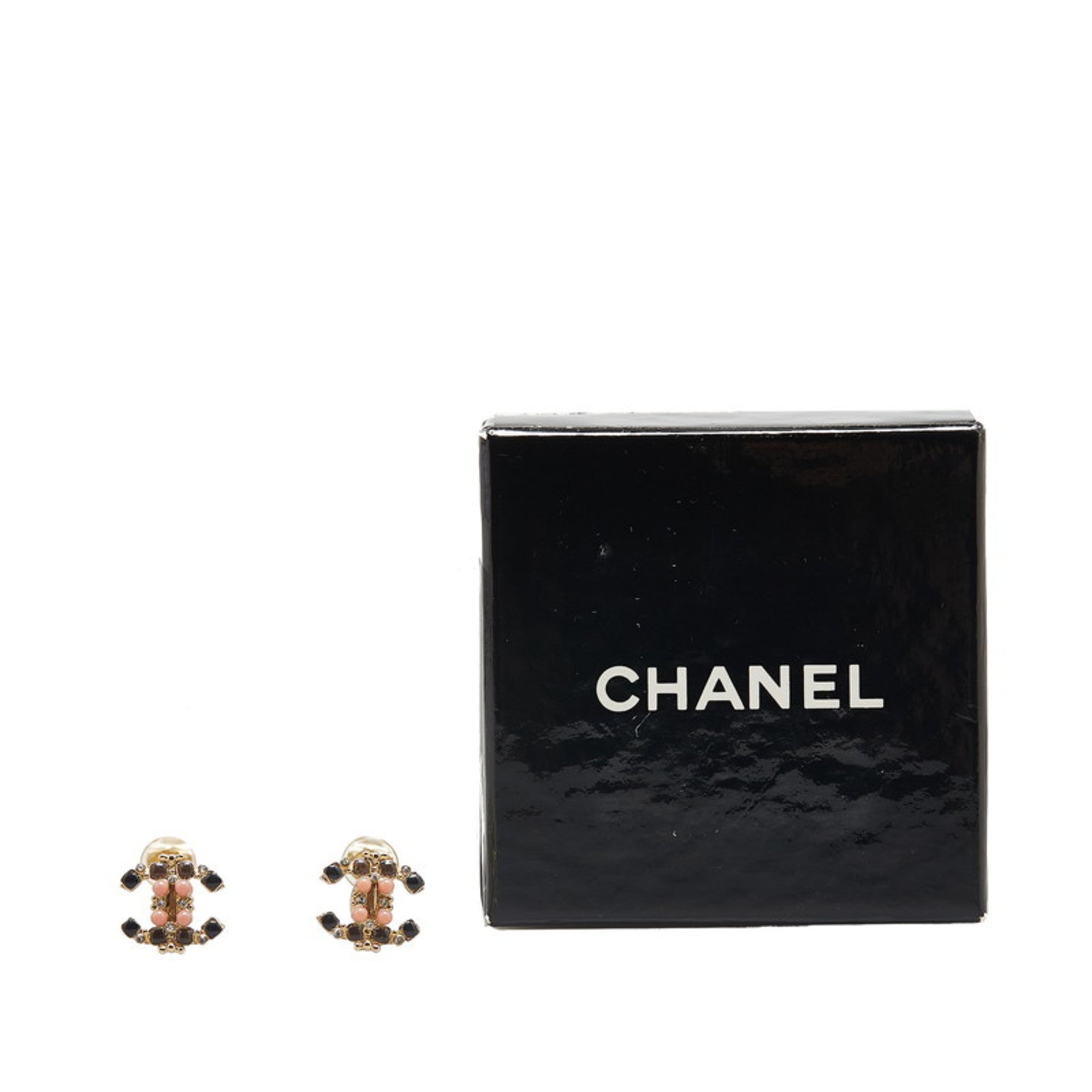 CC Logo Clip-On Earrings Metal Gold-Tone Metal