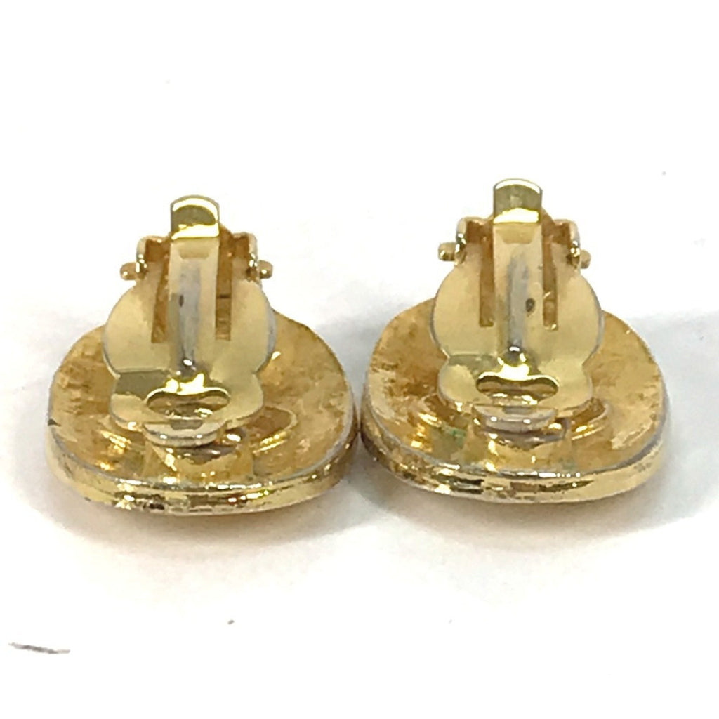 CC Logo Clip-On Earrings Gold-Tone Metal Gold-Tone Metal