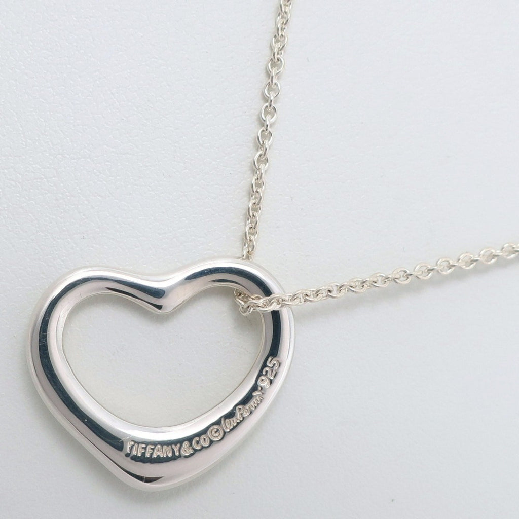 Open Heart Pendant Necklace Sterling Silver 21mm
