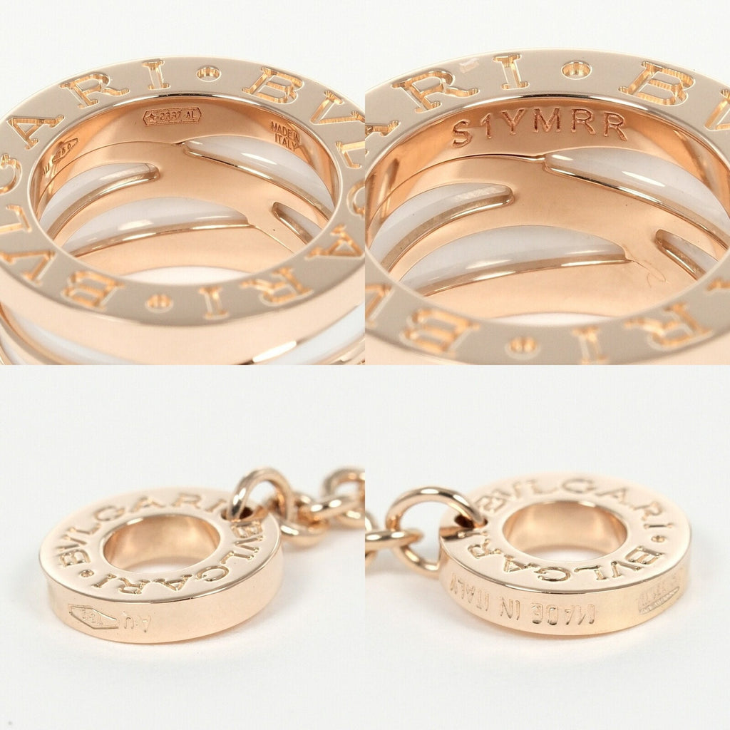 B.Zero1 Pendant Necklace Ceramic and 18K Rose Gold