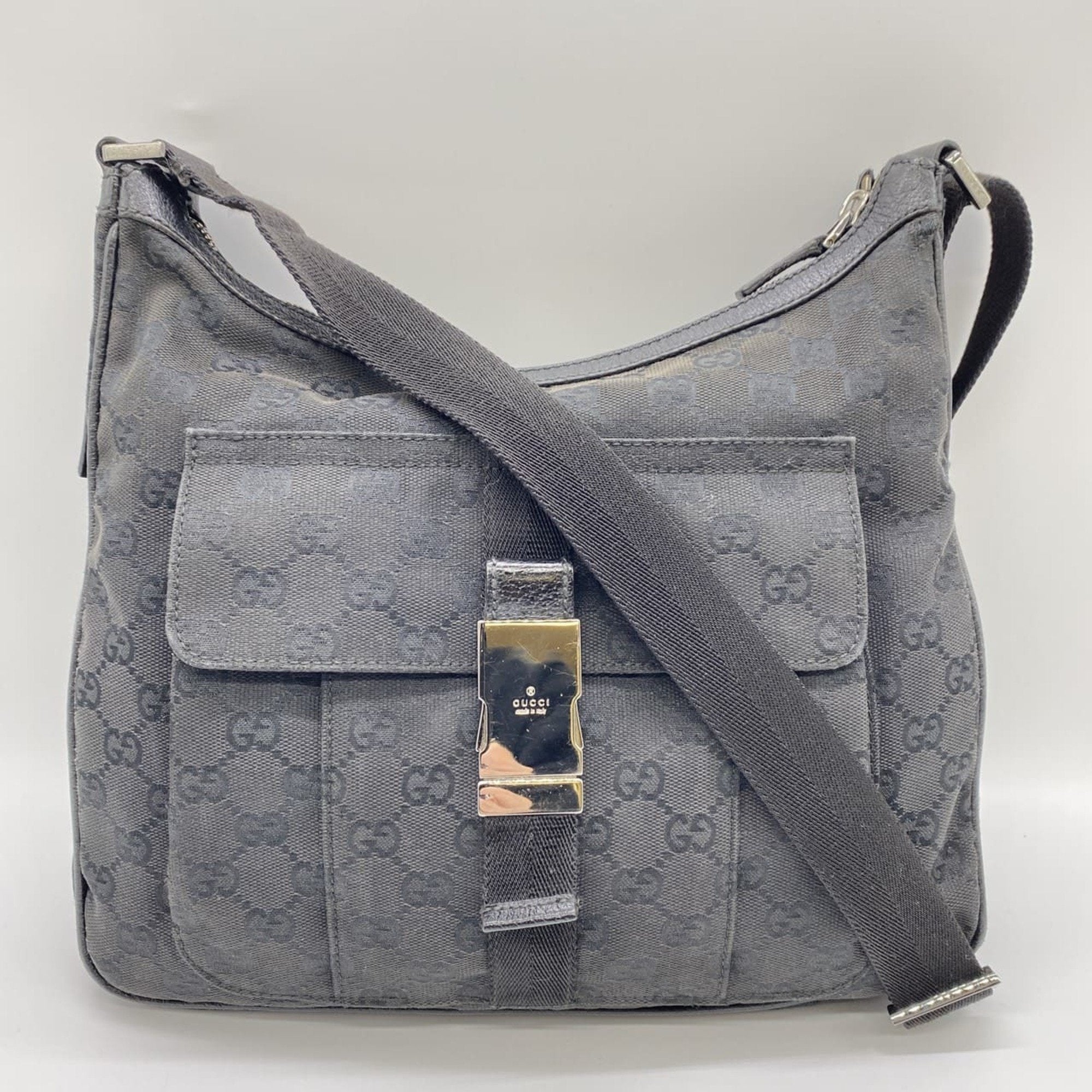 Web Strap Diaper Bag GG Canvas