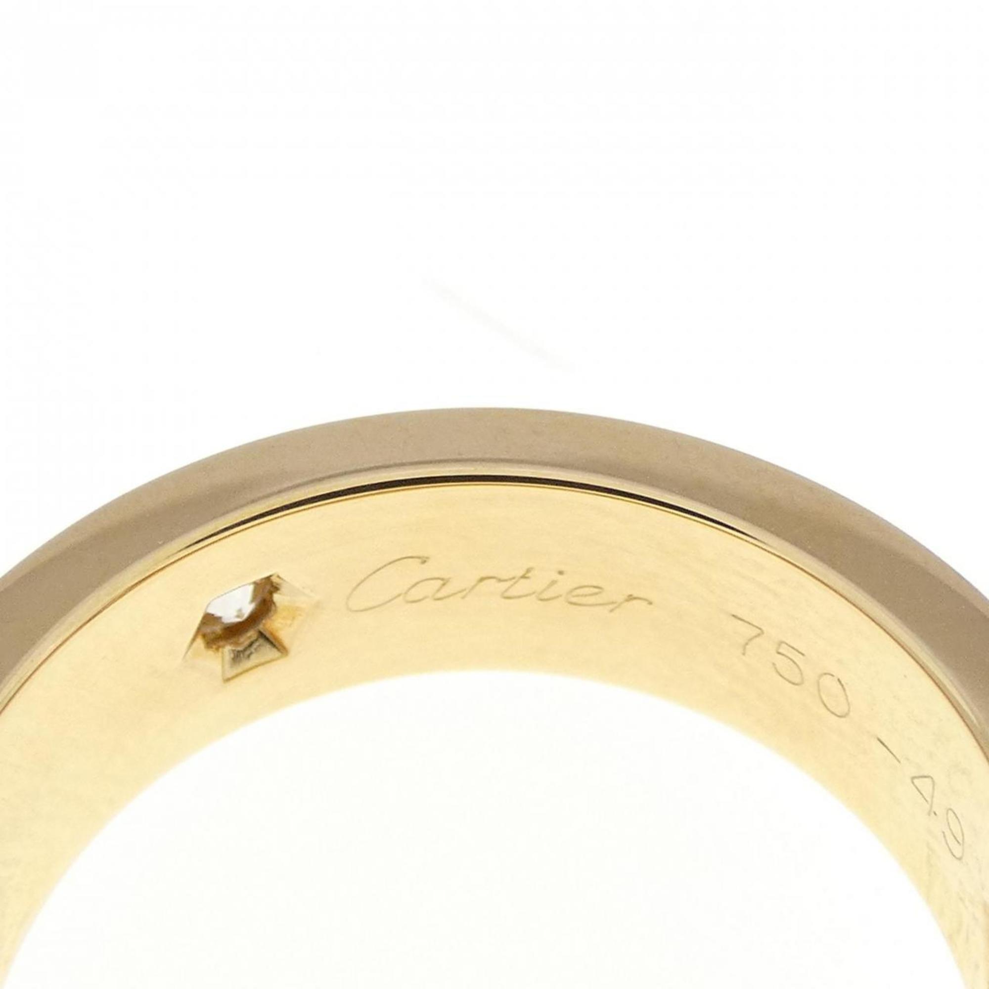 Love Half Diamond Ring 18K Yellow Gold with Diamond