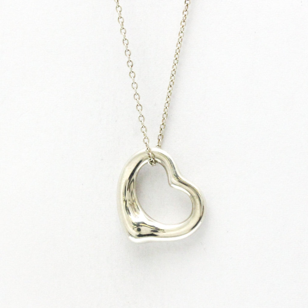 Open Heart Pendant Necklace Sterling Silver 15.8mm