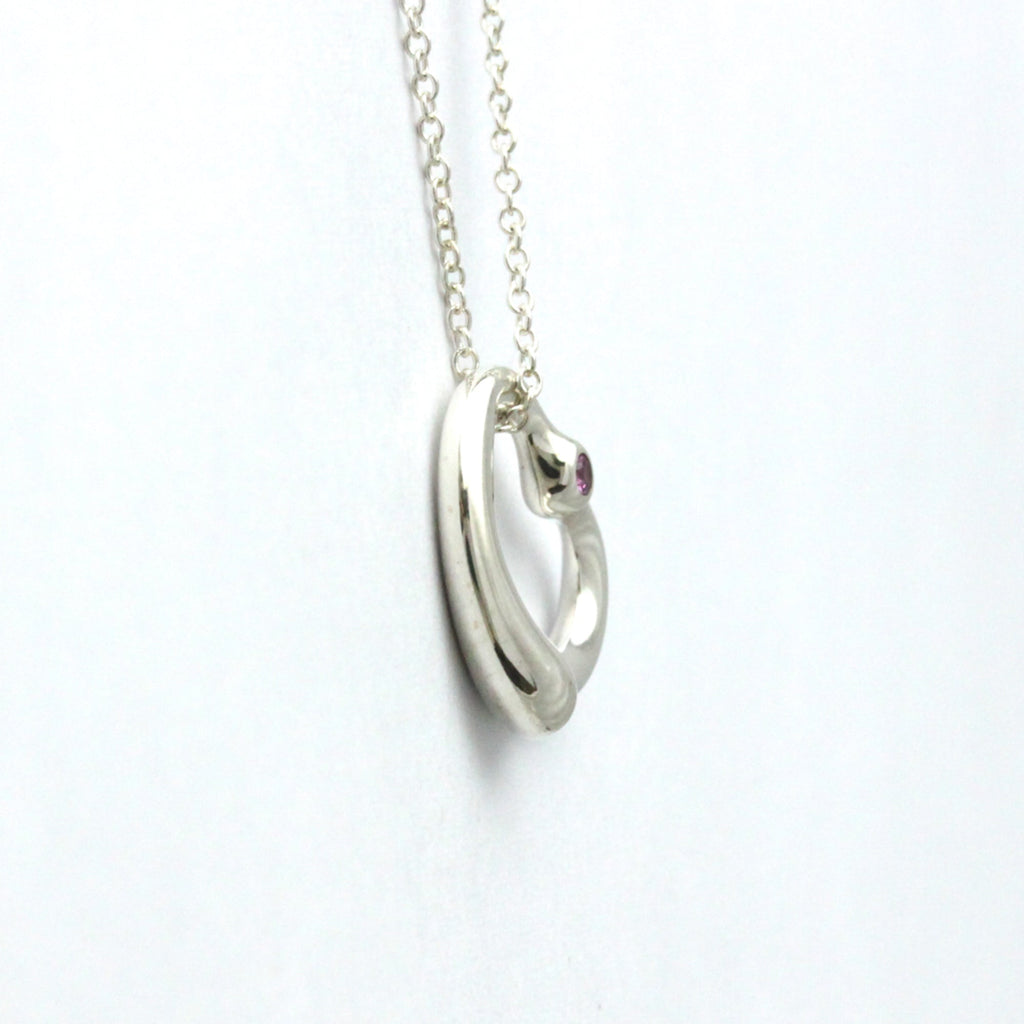Open Heart Pendant Necklace Sterling Silver 13.6mm