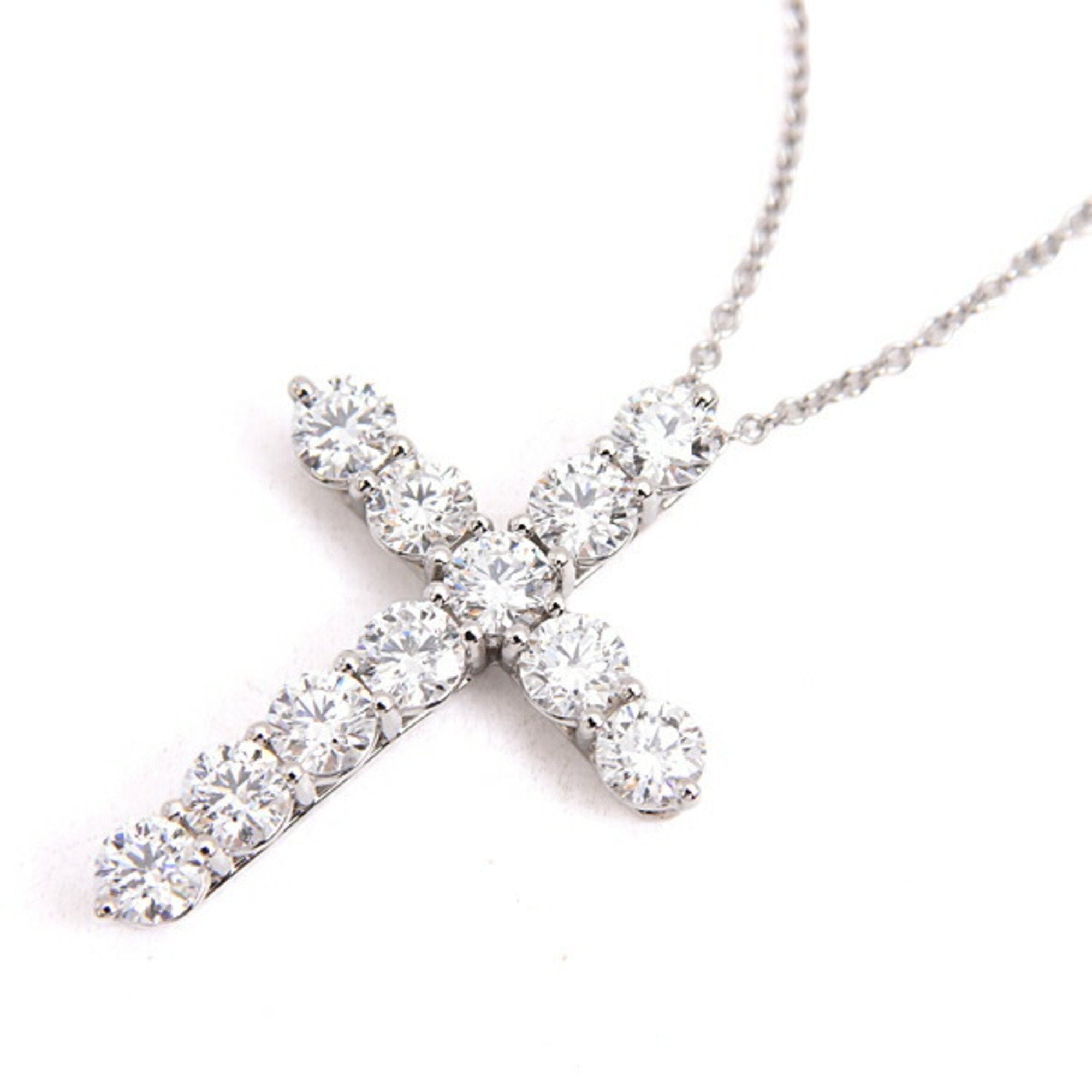 Pendant Necklace Platinum with Diamond Large