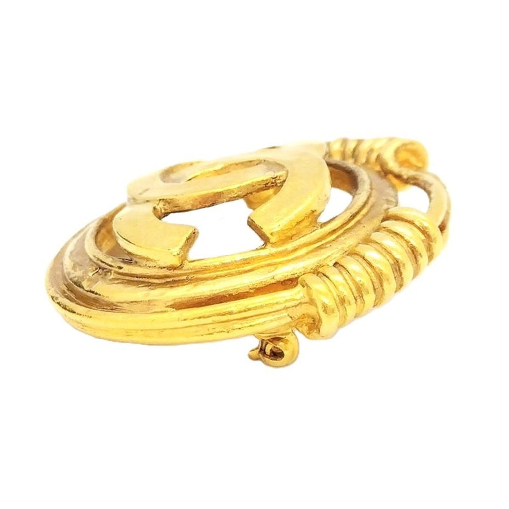 CC Logo Brooch Metal
