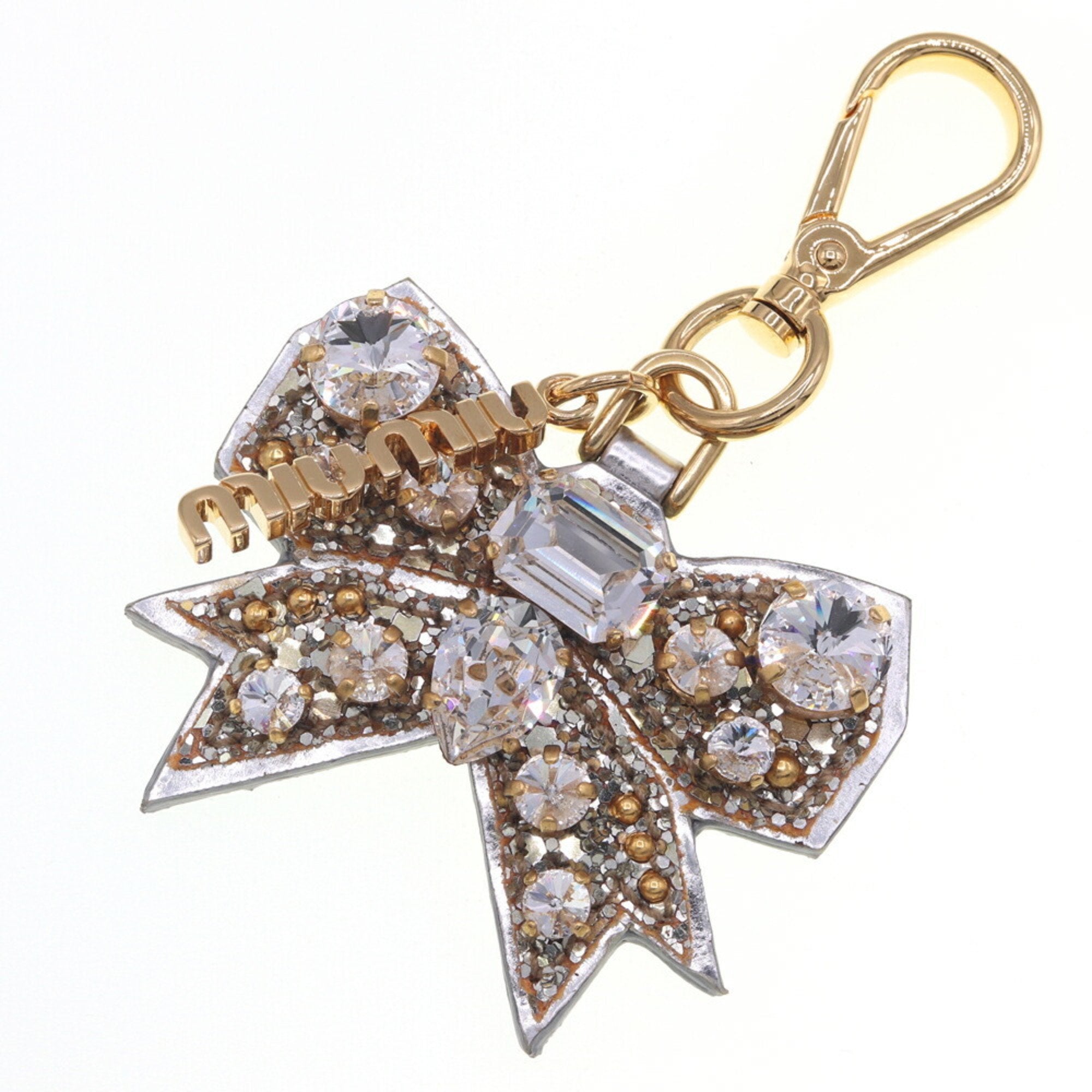 Charm Leather and Metal Gold and Silver Handbag Charm