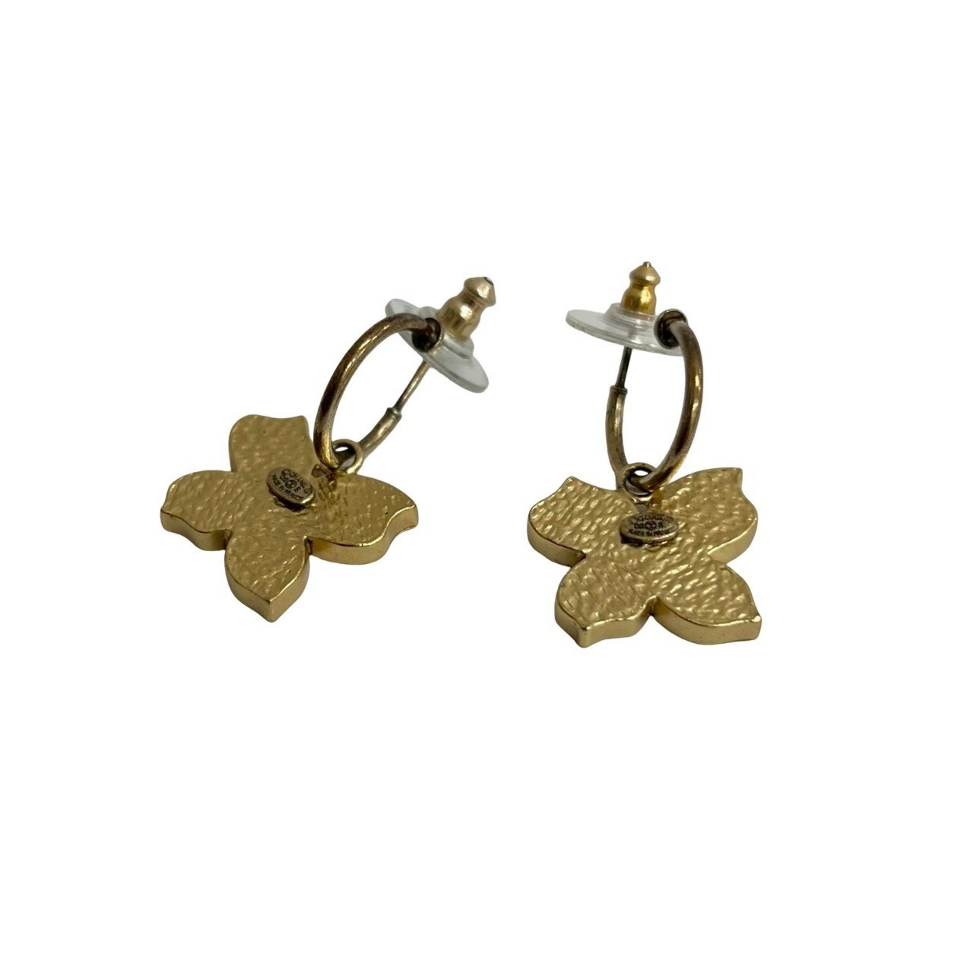 CC Logo Earrings Metal Gold-Tone Metal