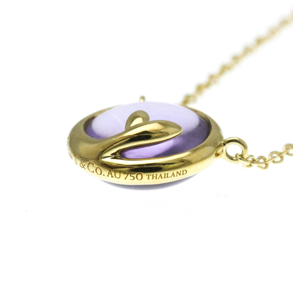 Pendant Necklace 18K Yellow Gold With Amethyst
