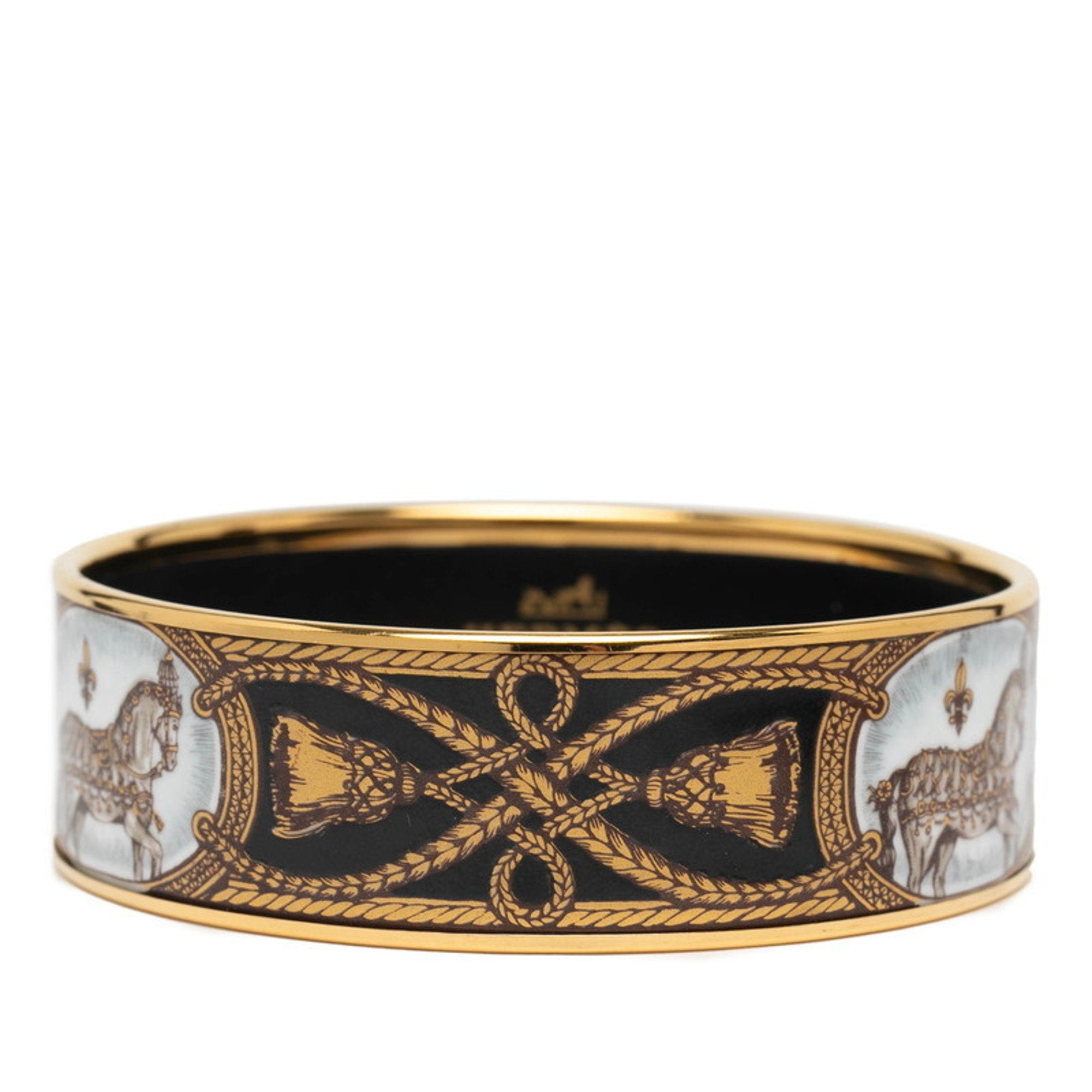 Enamel Bracelet Black Gold Multi-color