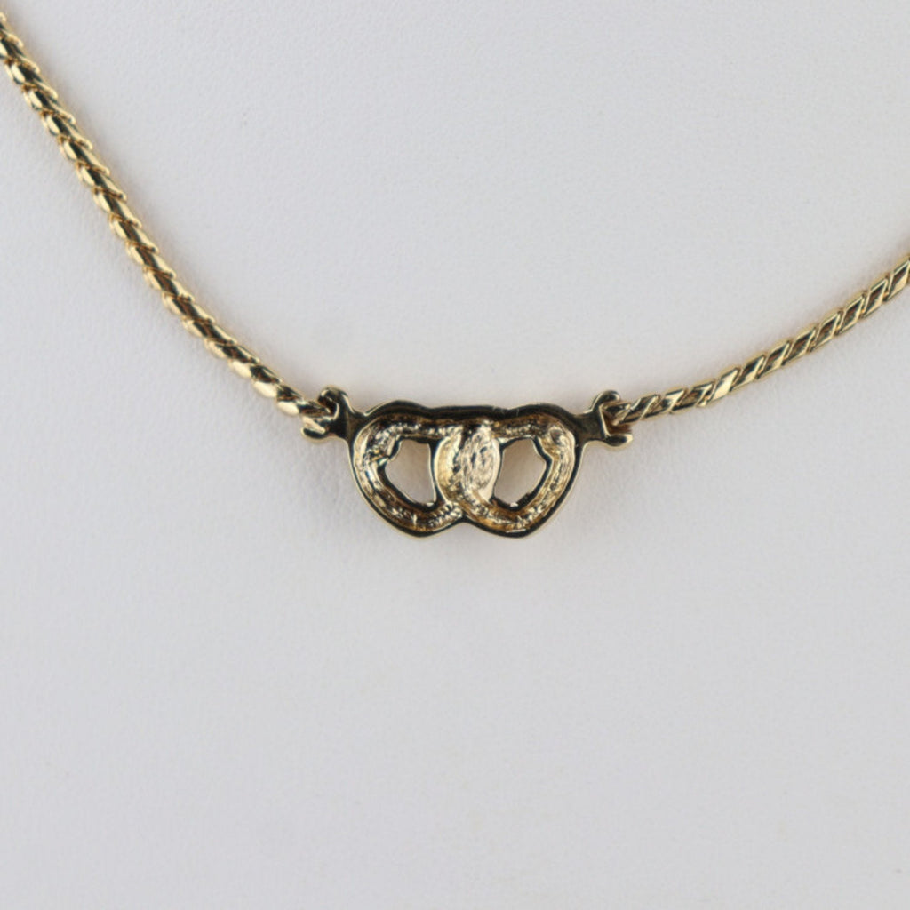 Pendant Necklace Metal Gold Navy