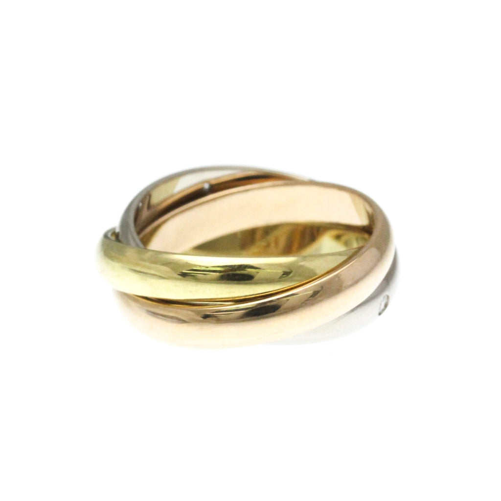 Vendome Louis Cartier Band Ring 18K Tricolor Gold