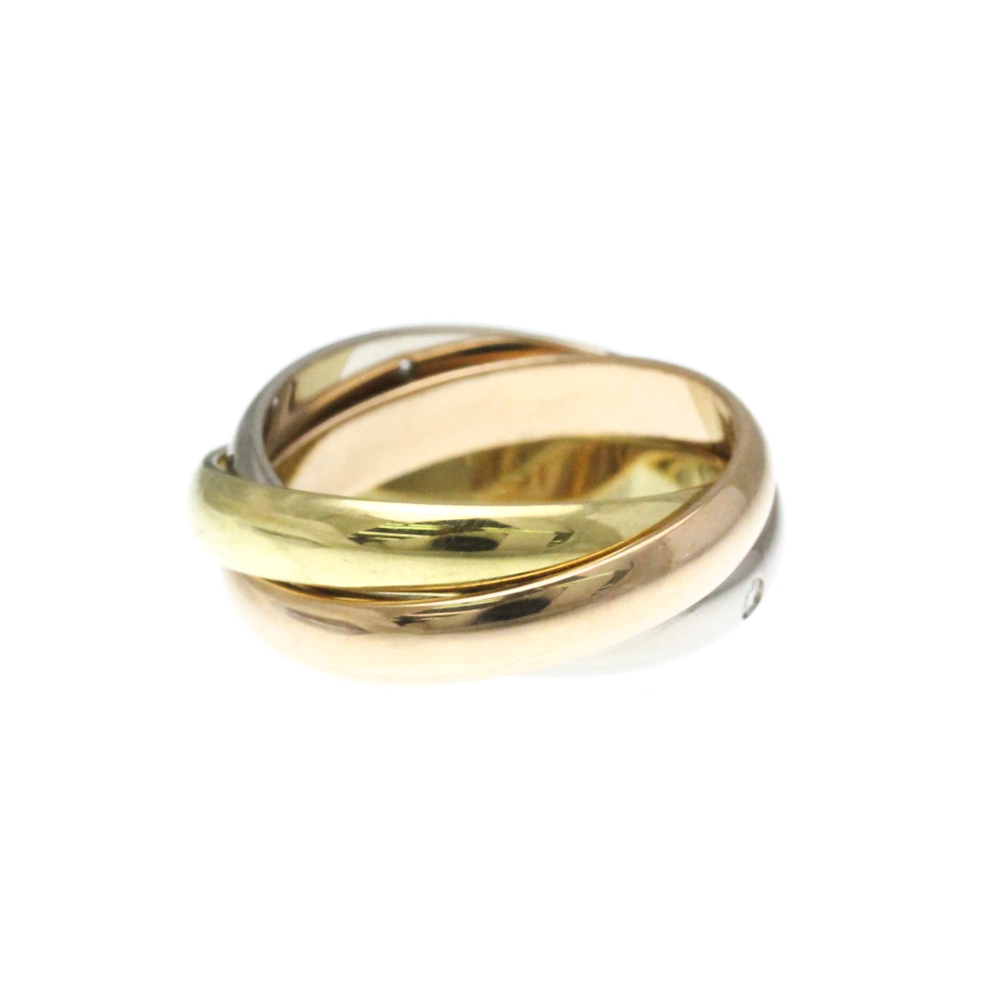 Vendome Louis Cartier Band Ring 18K Tricolor Gold