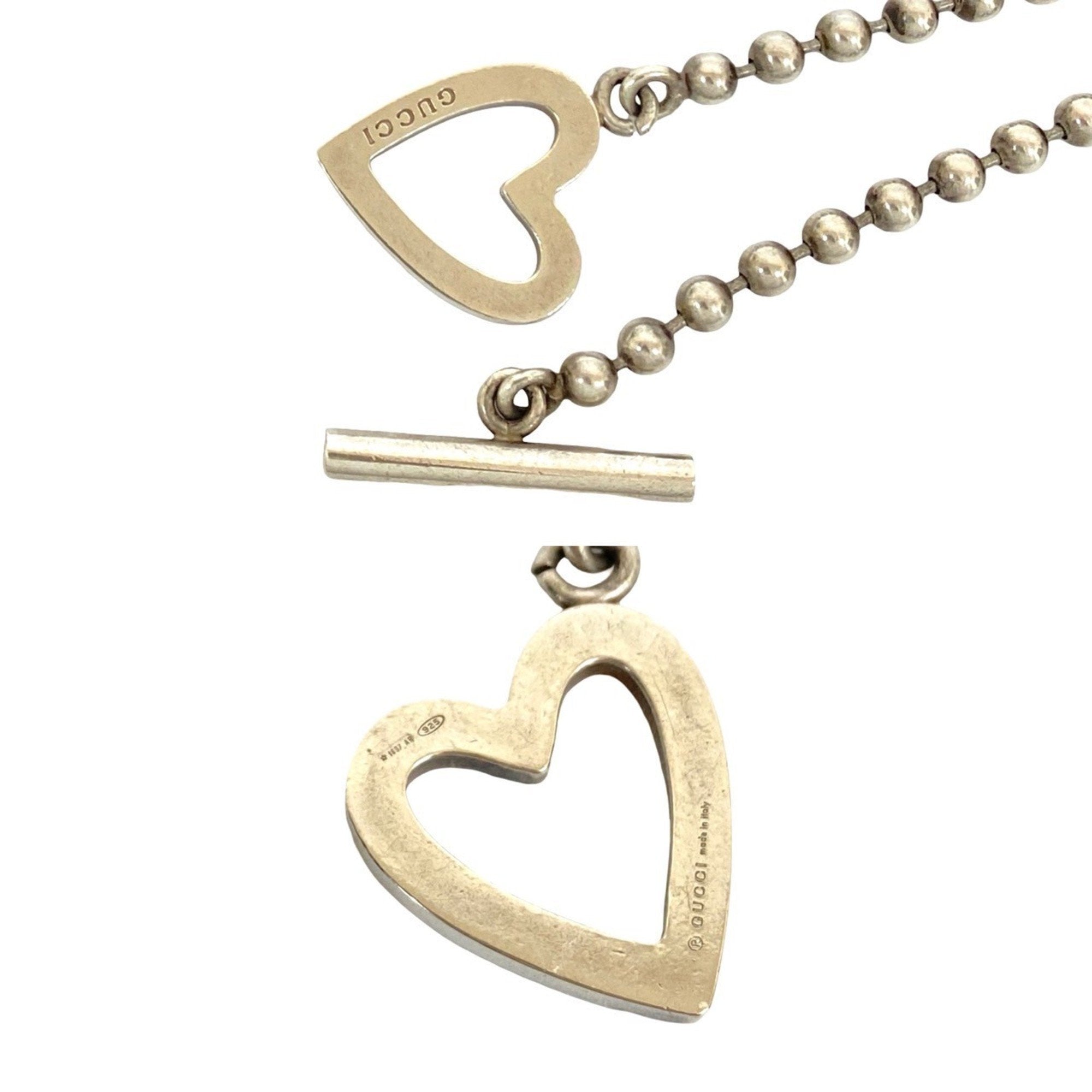 Toggle Heart Pendant Necklace Sterling Silver