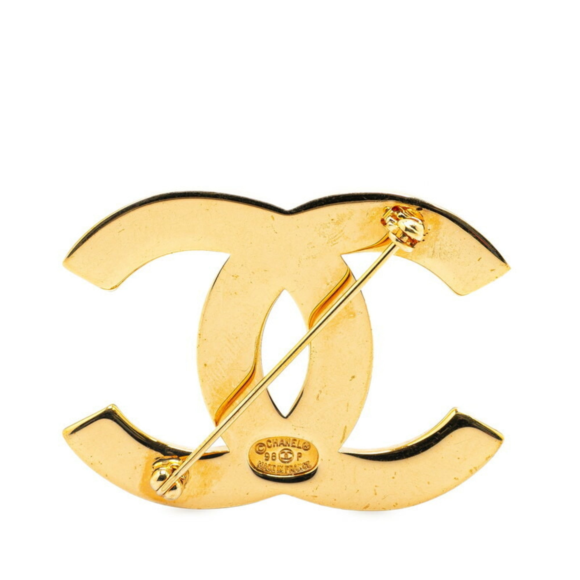 CC Logo Brooch Metal
