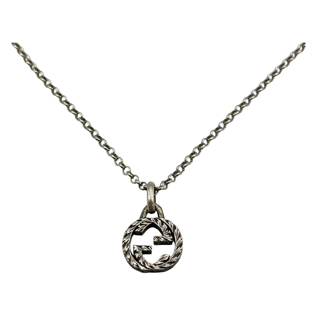 Interlocking G Pendant Necklace Sterling Silver