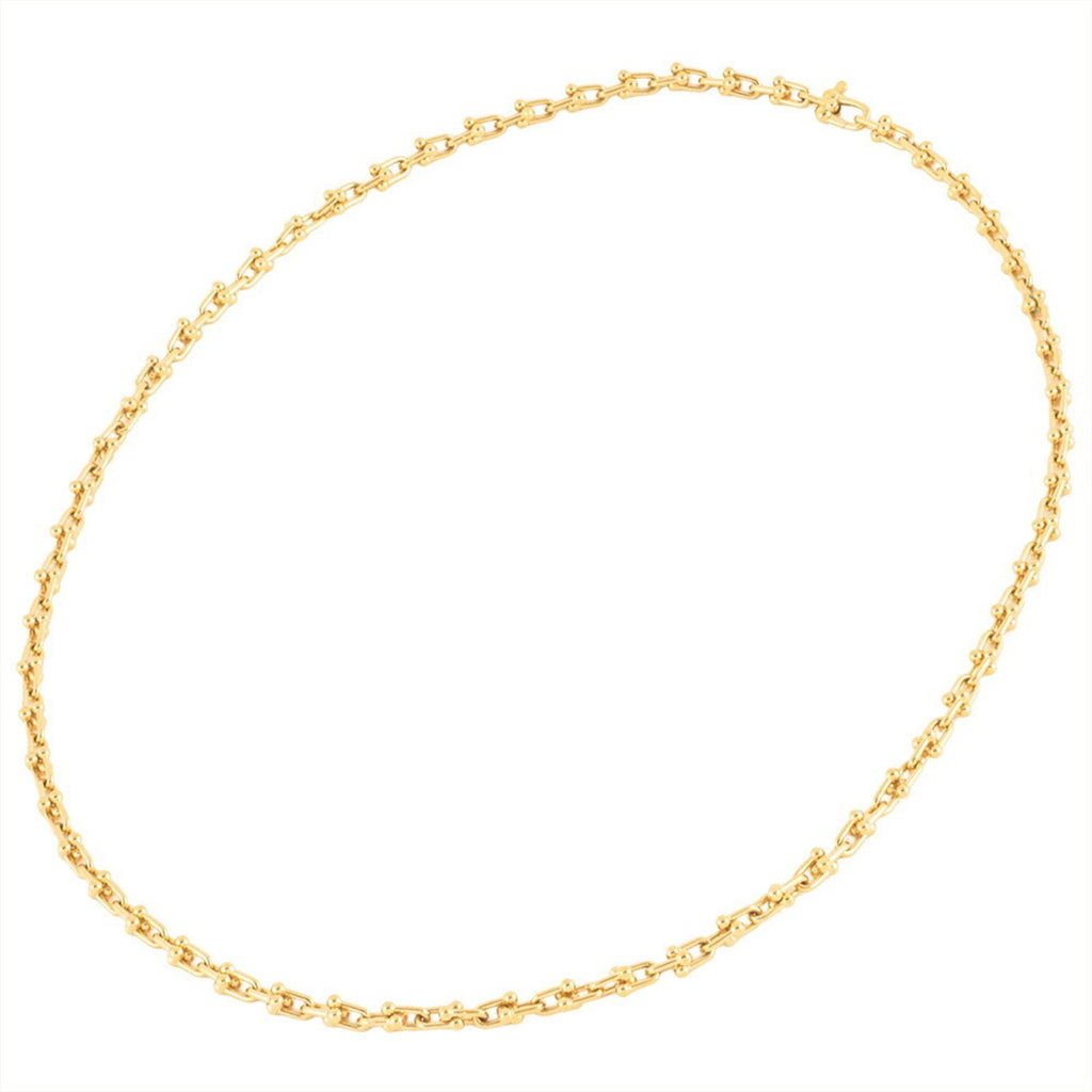 Hardware Microlink Pendant Necklace 18K Yellow Gold