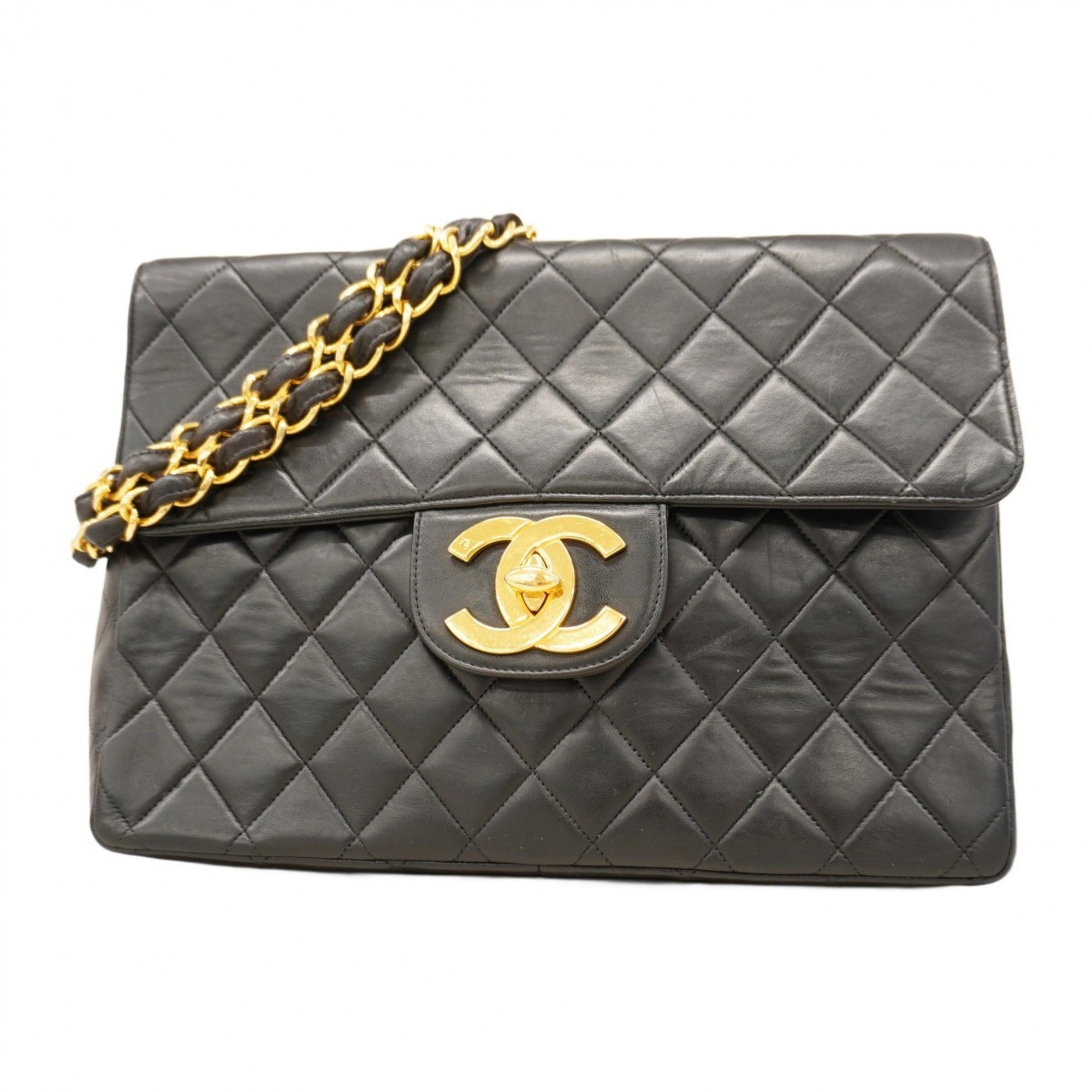 Vintage Classic Single Flap Bag Quilted Lambskin Jumbo