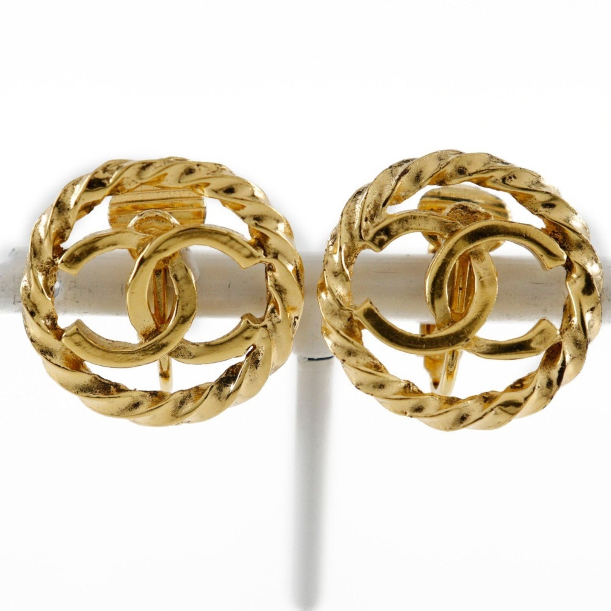 CC Logo Clip-On Earrings Metal