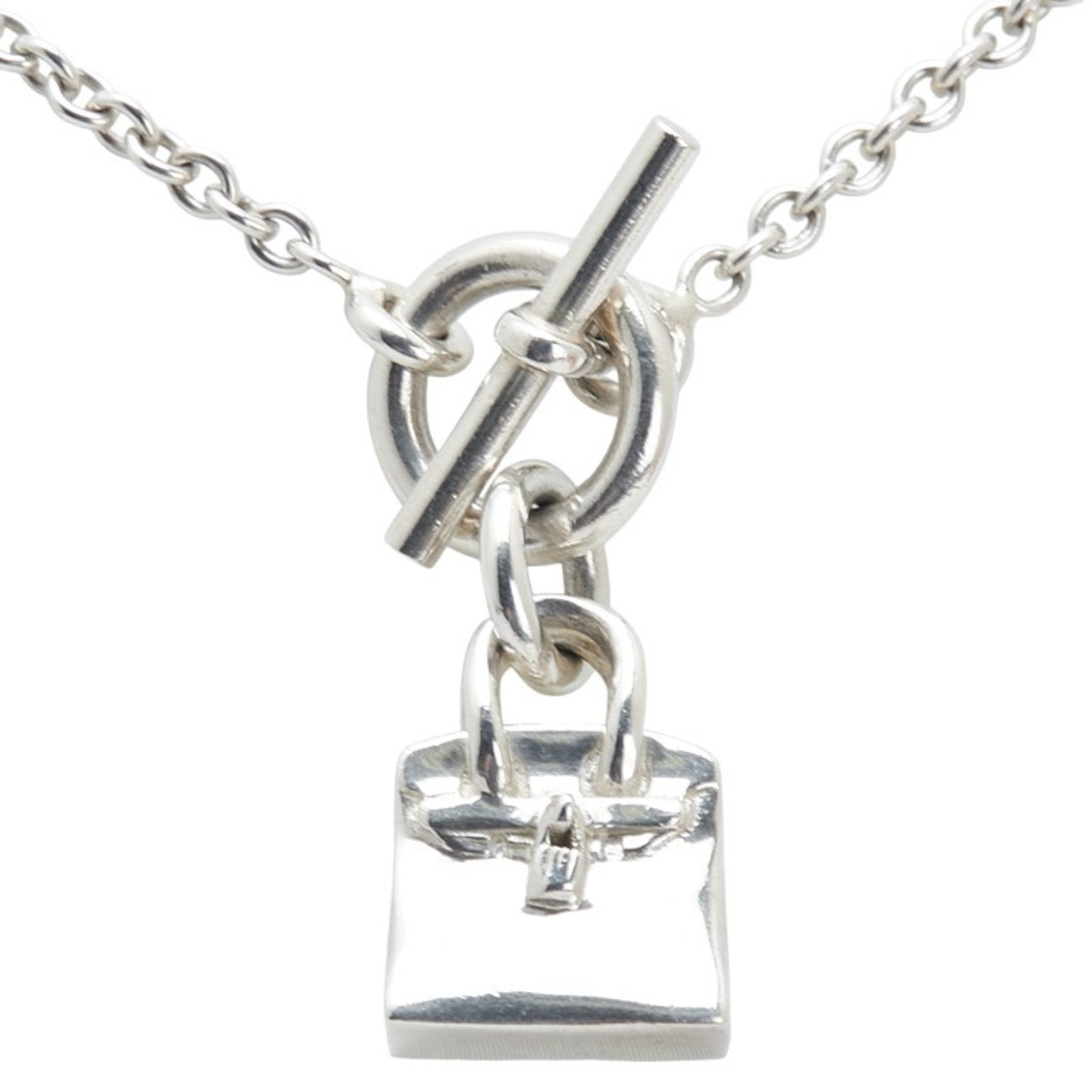 Birkin Amulet Toggle Pendant Necklace Sterling Silver