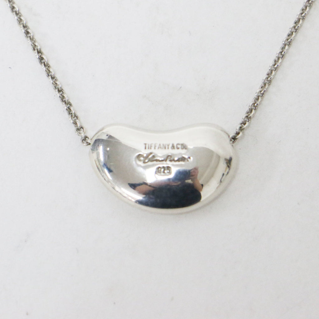 Bean Pendant Necklace Sterling Silver 11mm