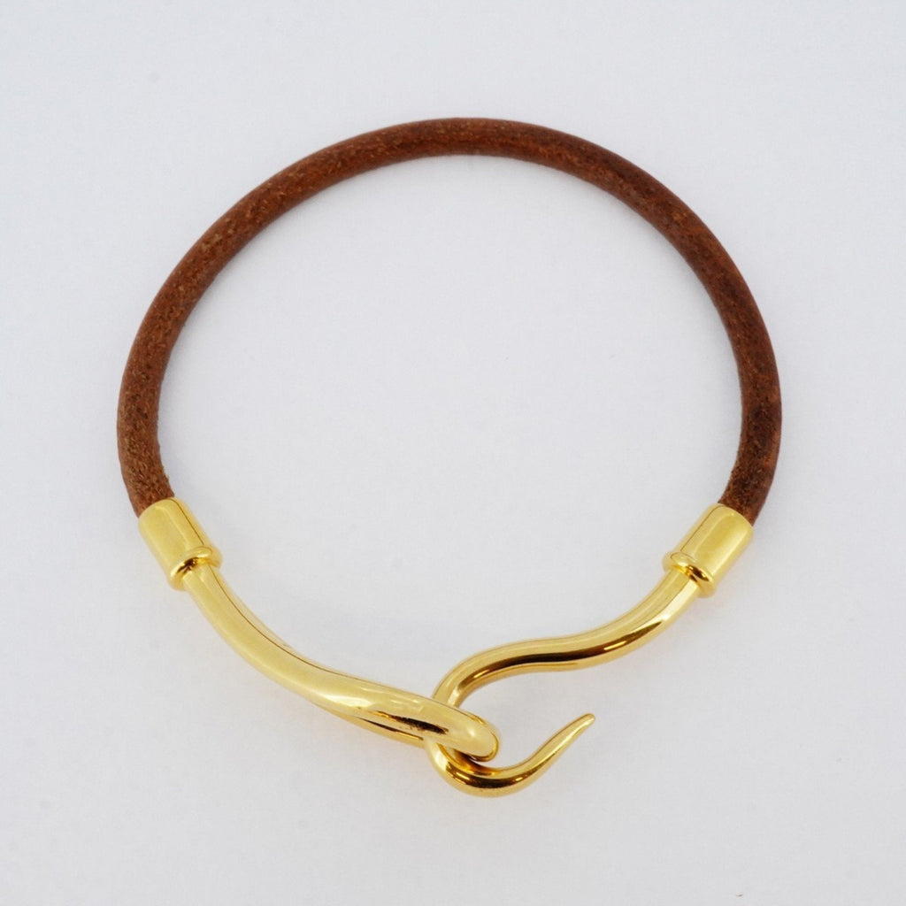 Bracelet Gold and Leather