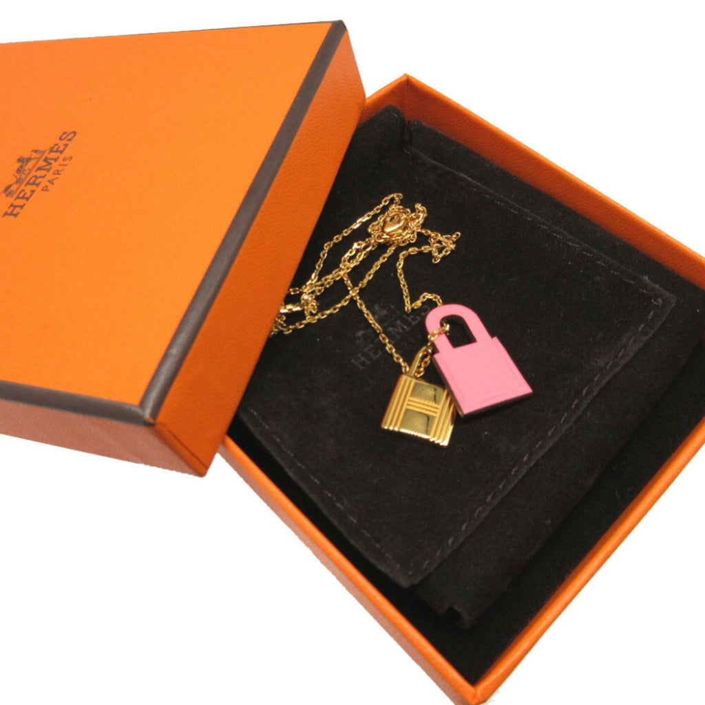 Pendant Necklace Swift Leather Gold