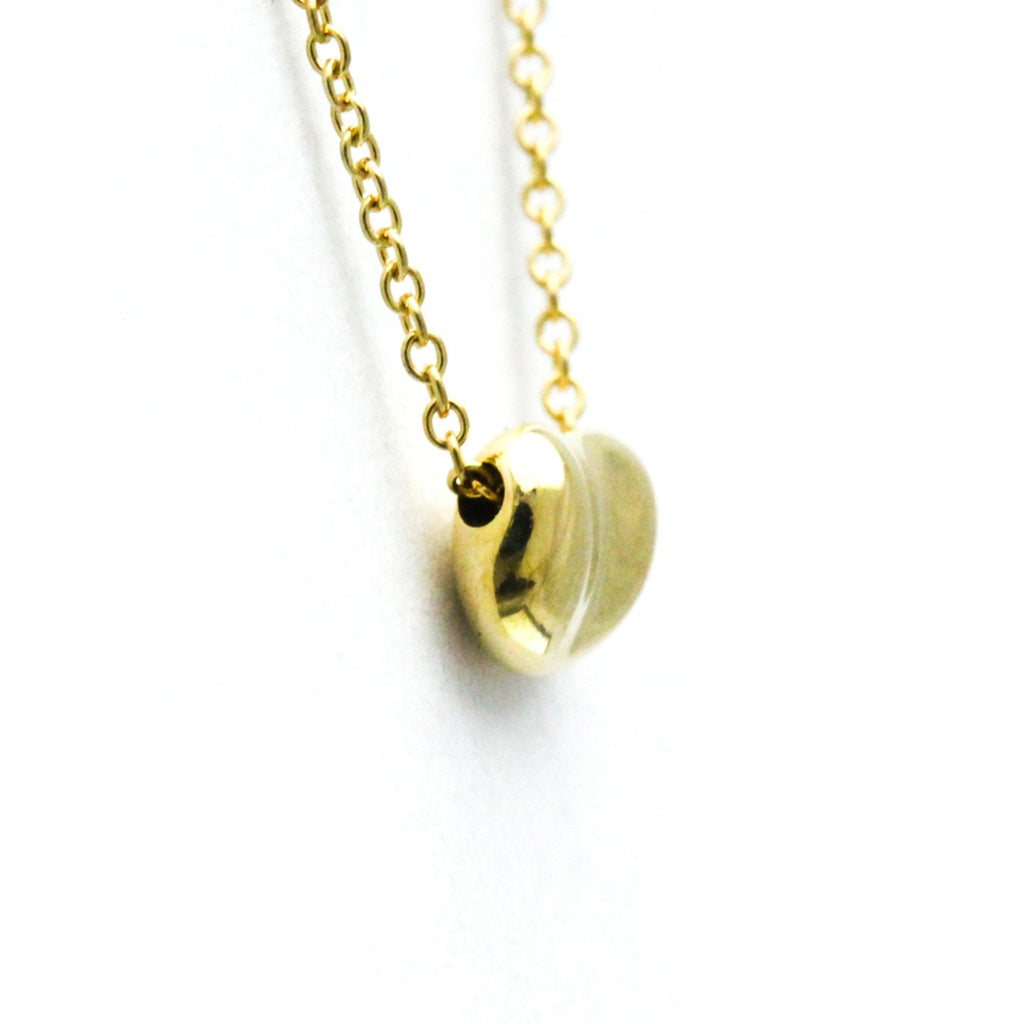 Bean Pendant Necklace 18K Yellow Gold 5mm