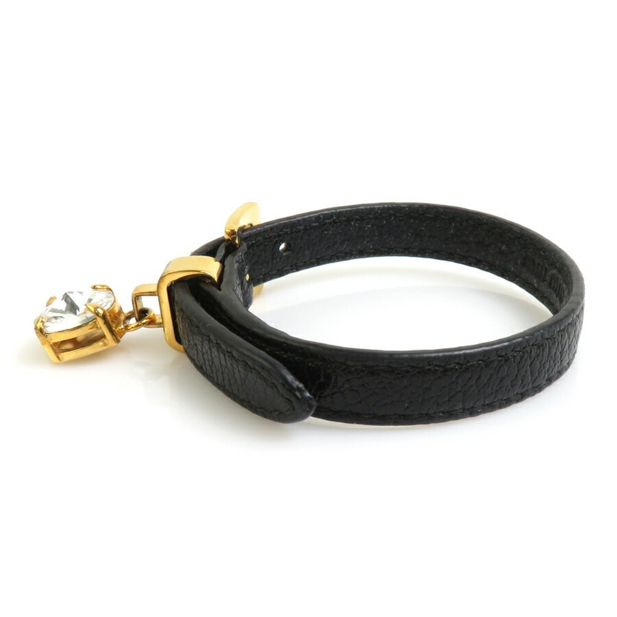 Charm Bracelet Leather Black