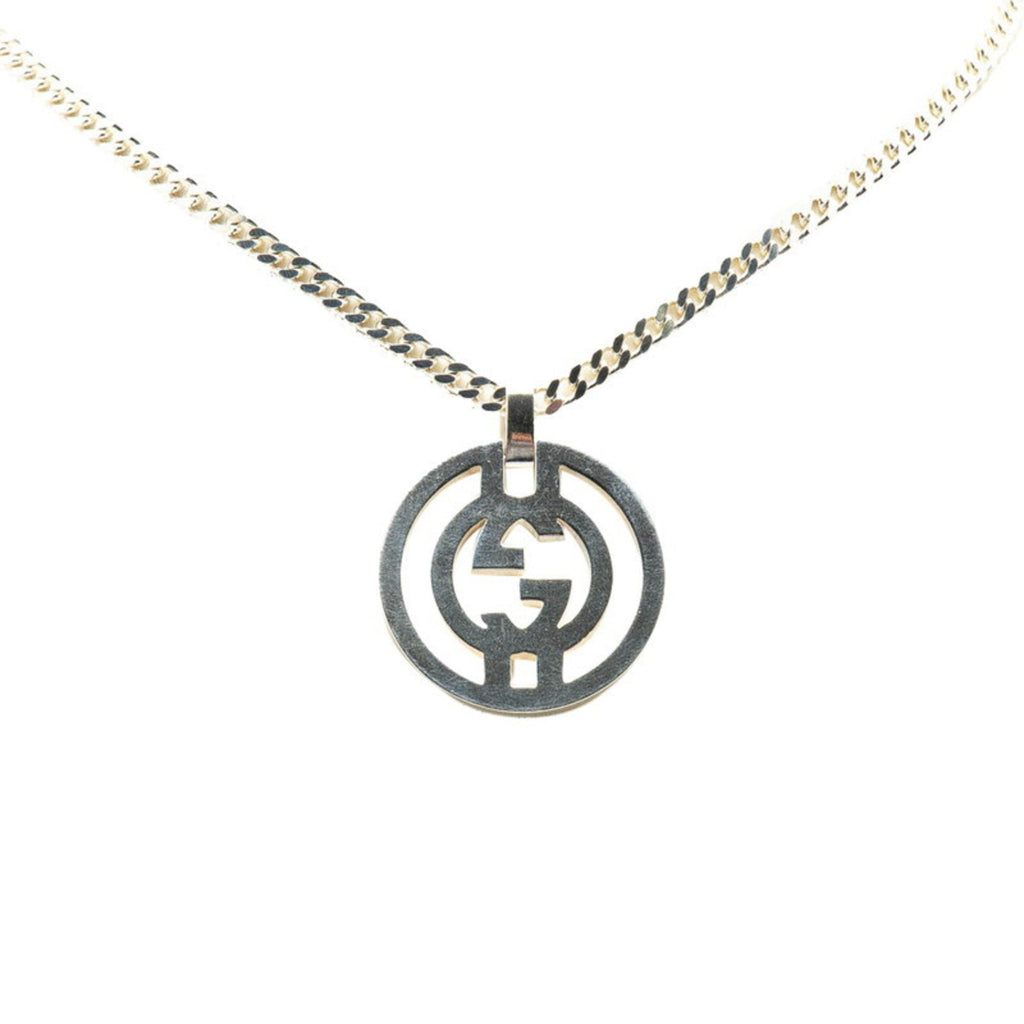 Interlocking G Pendant Necklace Sterling Silver